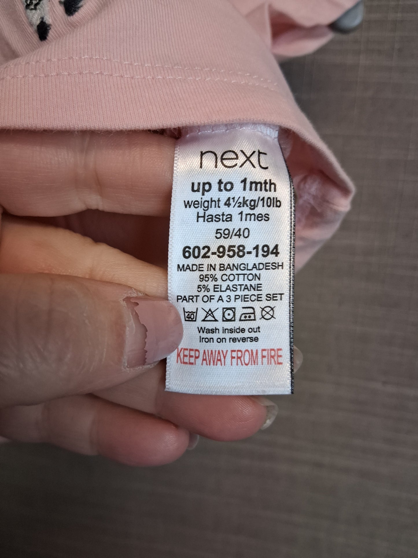 Next Girl Pink Zebra Theme T-Shirt Short Sleeve Age Tiny Baby