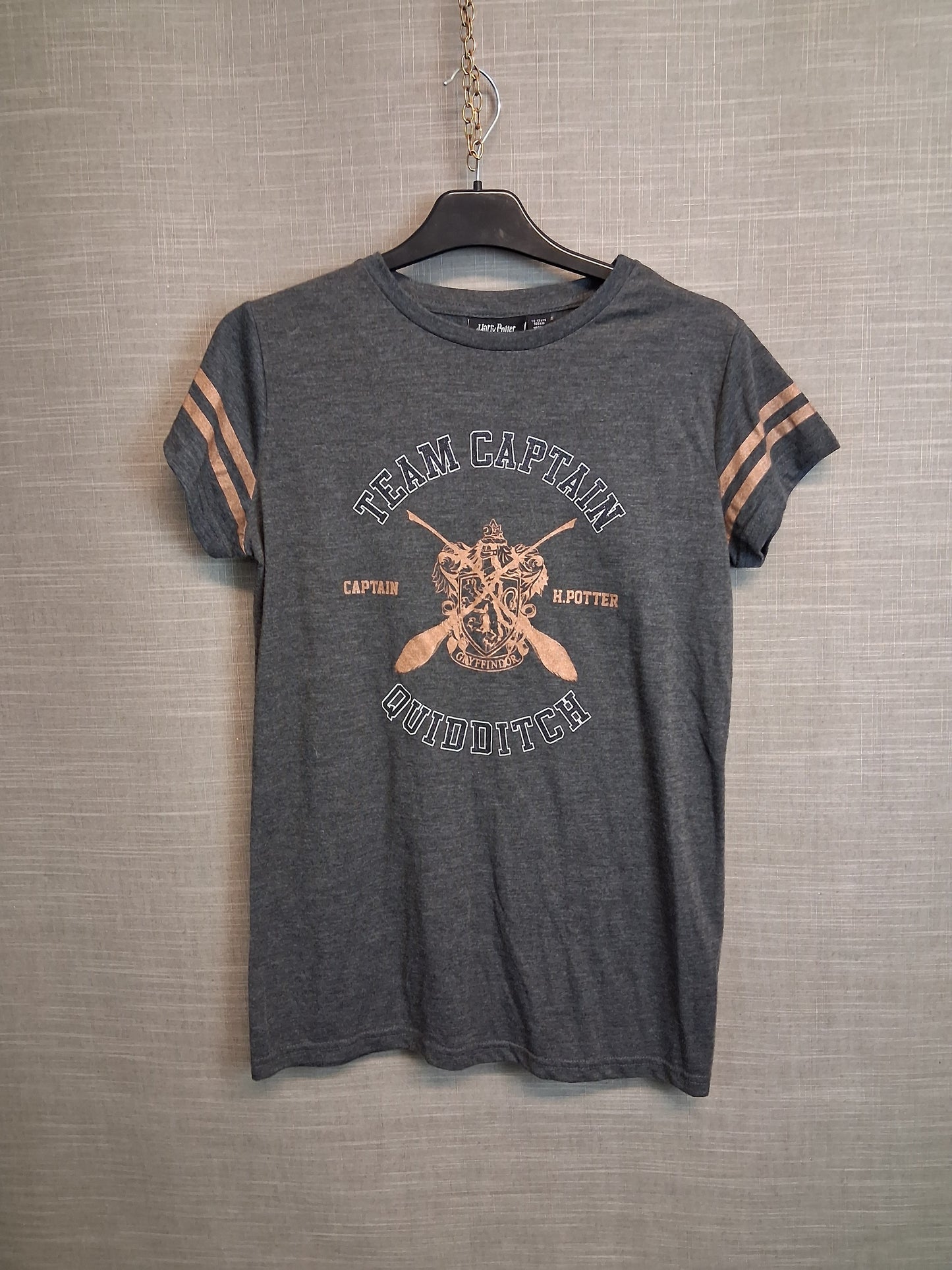 Harry Potter Primark T-Shirt Short Sleeve Age 14-15 Years Grey