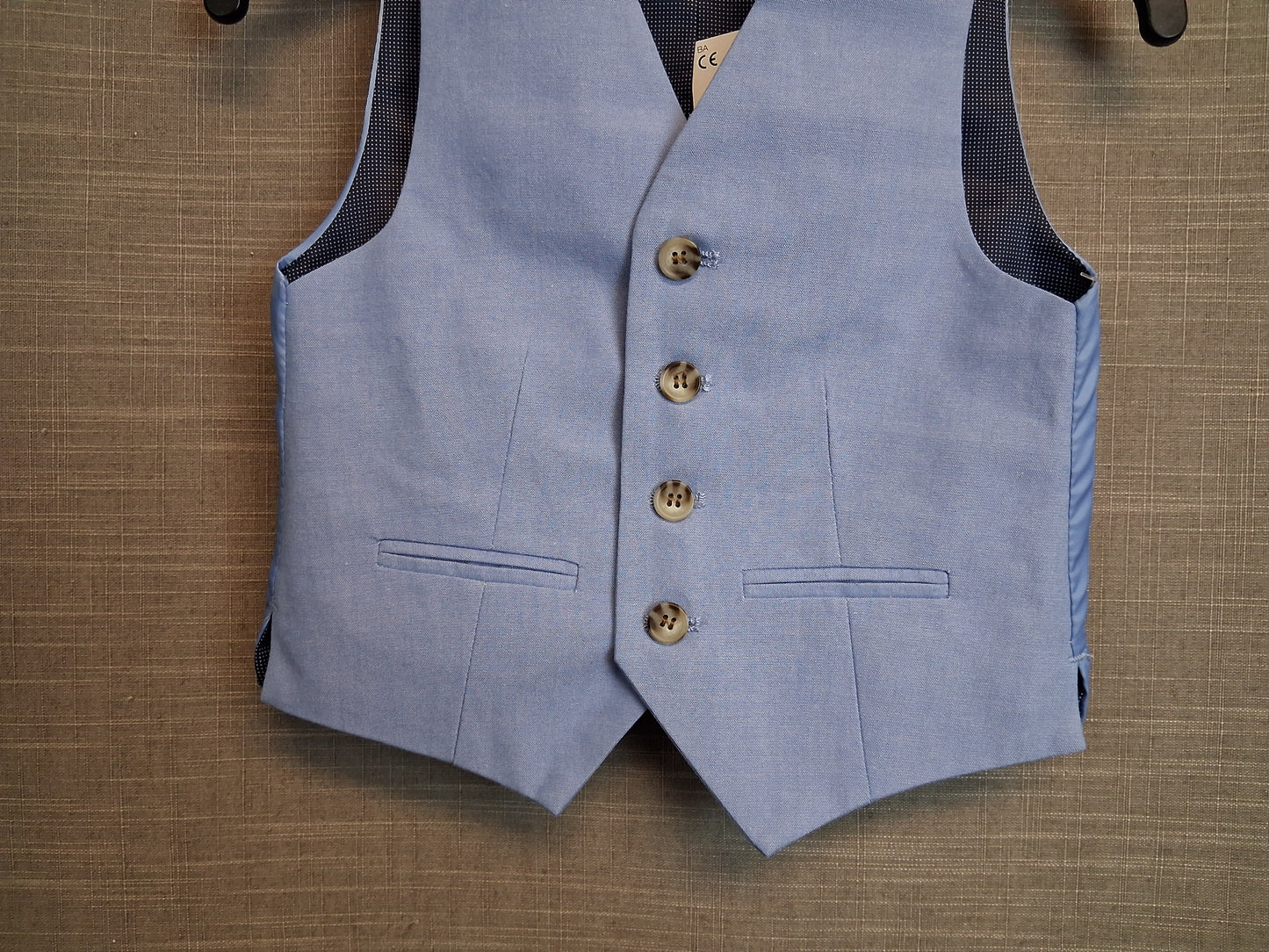 Next Boys Blue Waistcoat Age 3-4 Years New