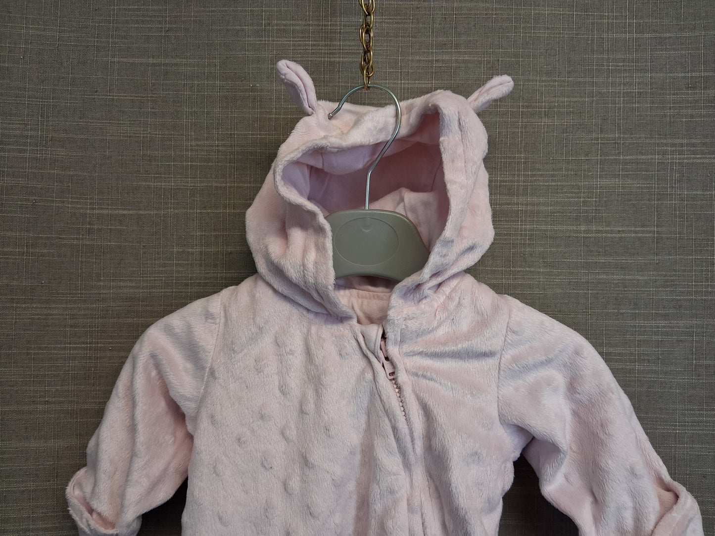 George Girls Lightly Padded Pramsuit Age First Size Pale Pink