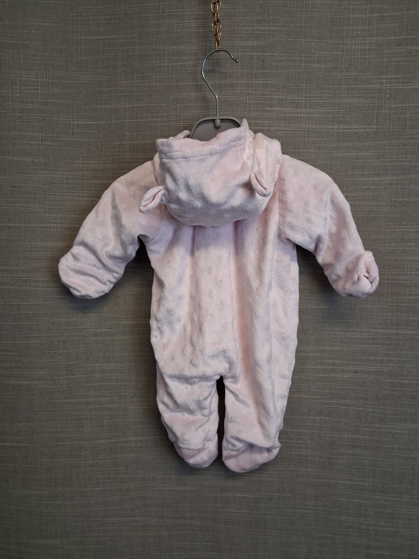 George Girls Lightly Padded Pramsuit Age First Size Pale Pink