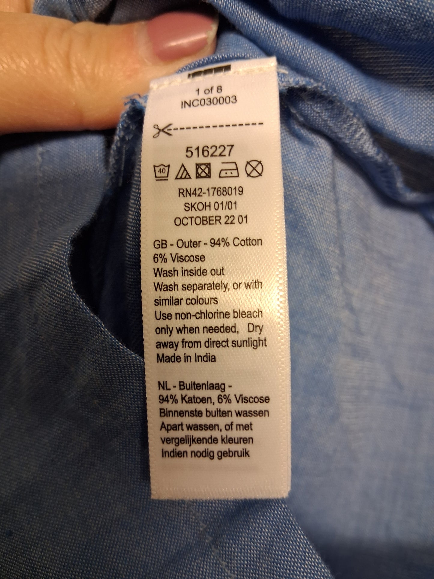 Monsoon Chambray Denim Blue Smocked Playsuit Age 3-4 Years