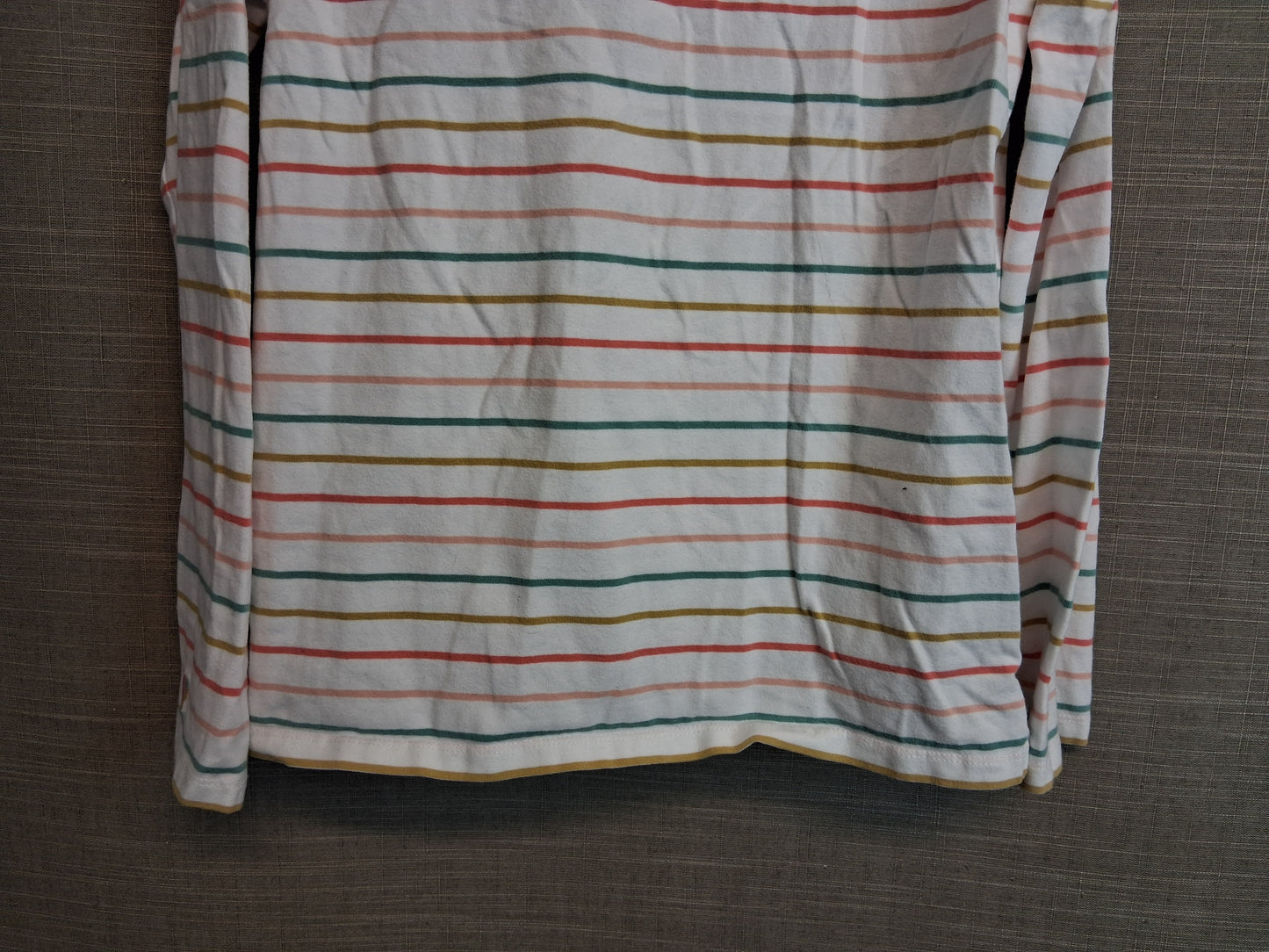 FatFace Girls Long Sleeve Jersey T-Shirt Age 12-13 Years White Stripe