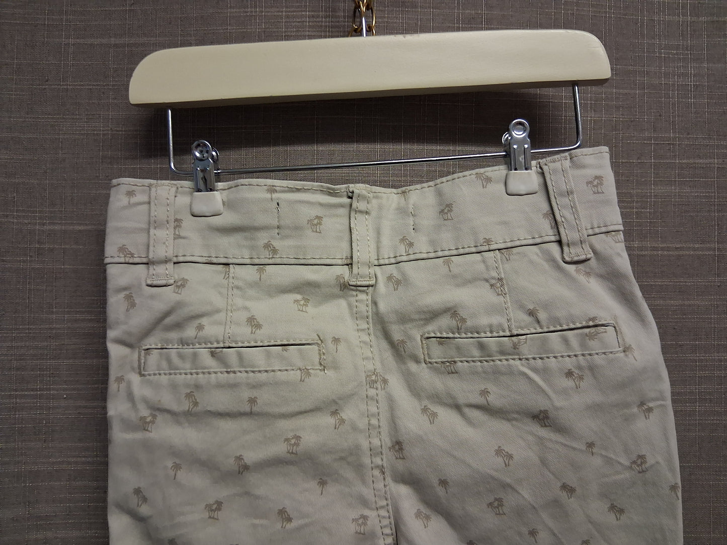 Primark Boys Beige Palm Tree Slim Fit Chino Shorts Age 2-3 Years