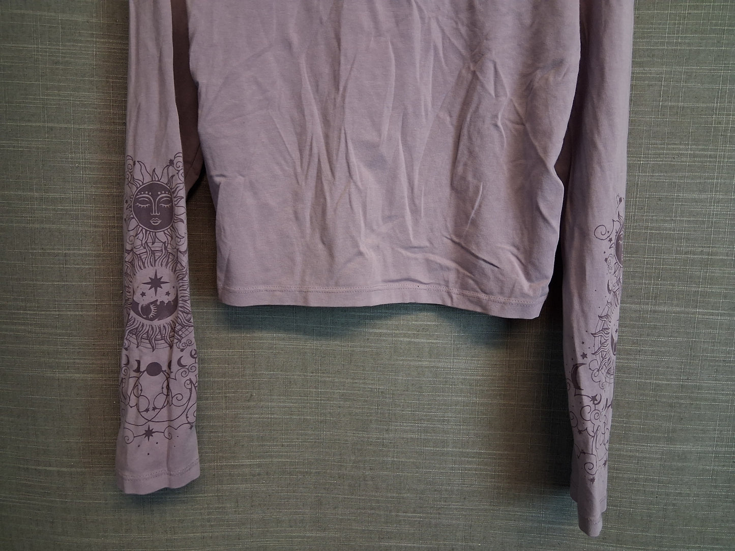 New Look Girls Lilac Long Sleeve T-Shirt Age 12-13 Years Stars and Moon Print