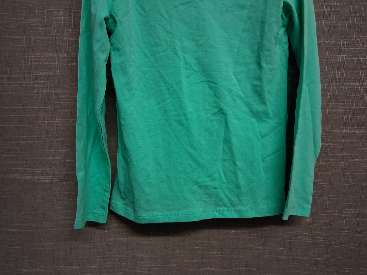 H&M Boys Long Sleeve Green T-Shirt Age 4-6 Years Organic Cotton New