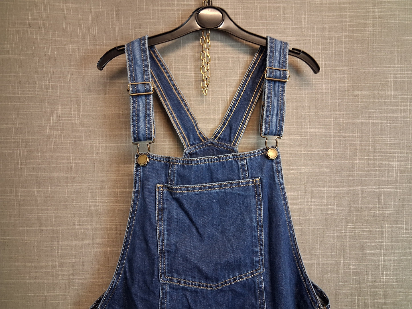 Next Girls Denim Blue Pinafore Dress Age 12 Years