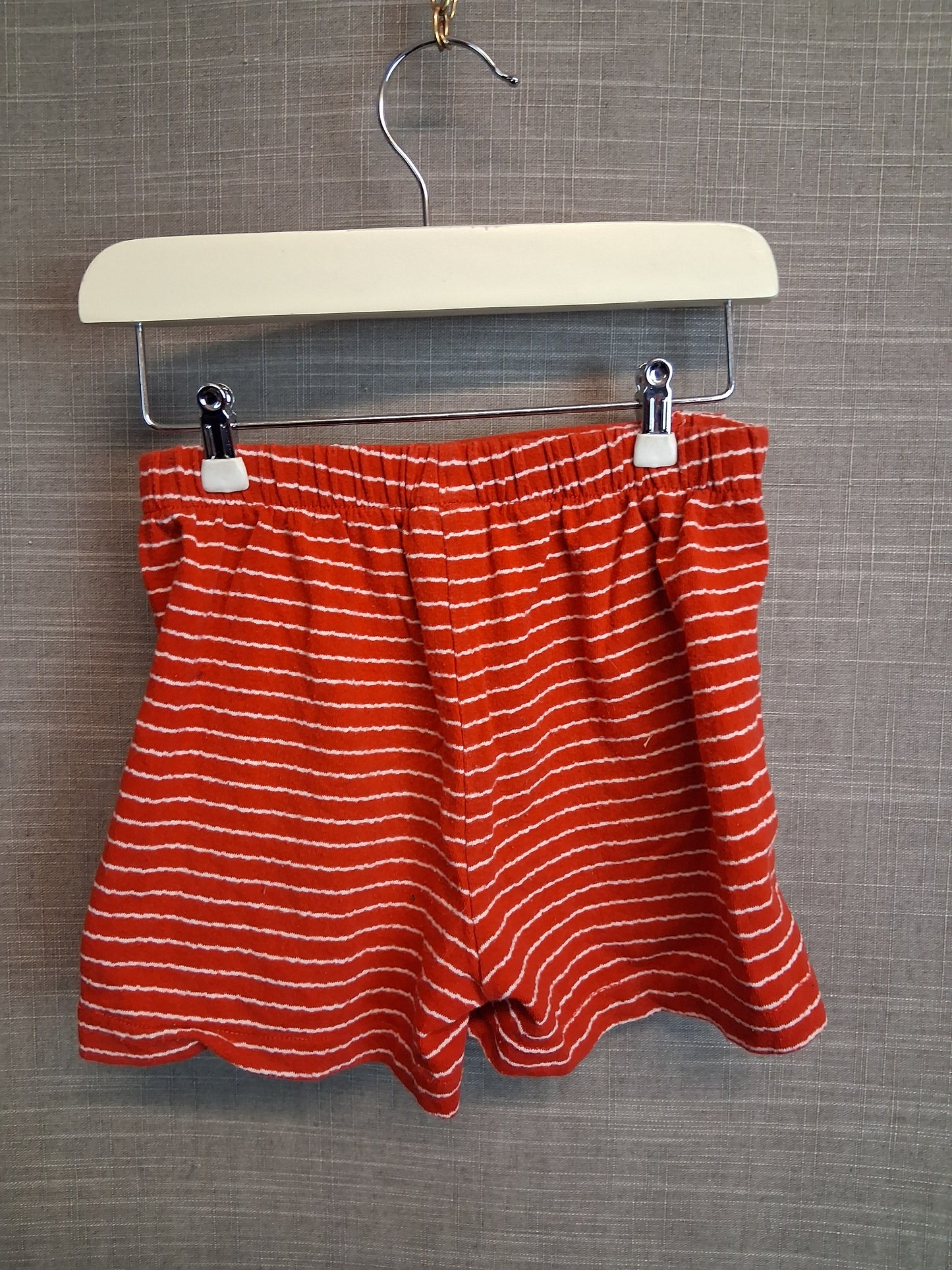 Next Girls Red Striped Jersey Shorts Age 2-3 Years Buttons