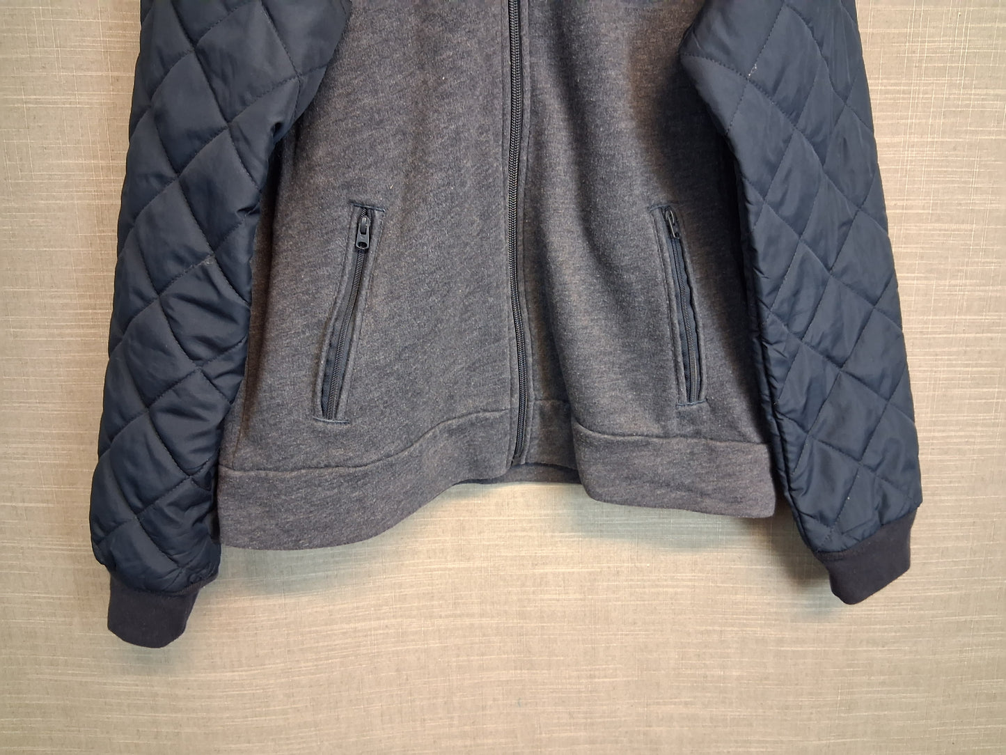 Abercrombie Kids Boys Blue Full Zip Jacket Quilted Sleeve Age 13-14 Years