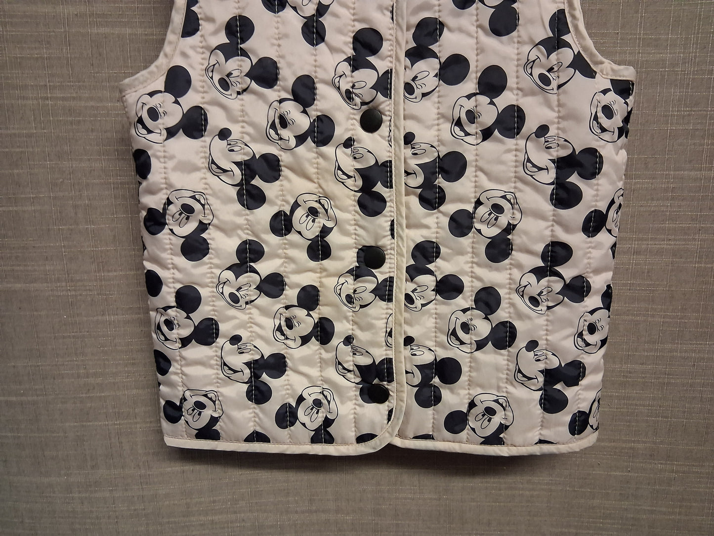 Disney Baby Boys Beige Mickey Mouse Body Warmer Gilet Age 3-4 Years