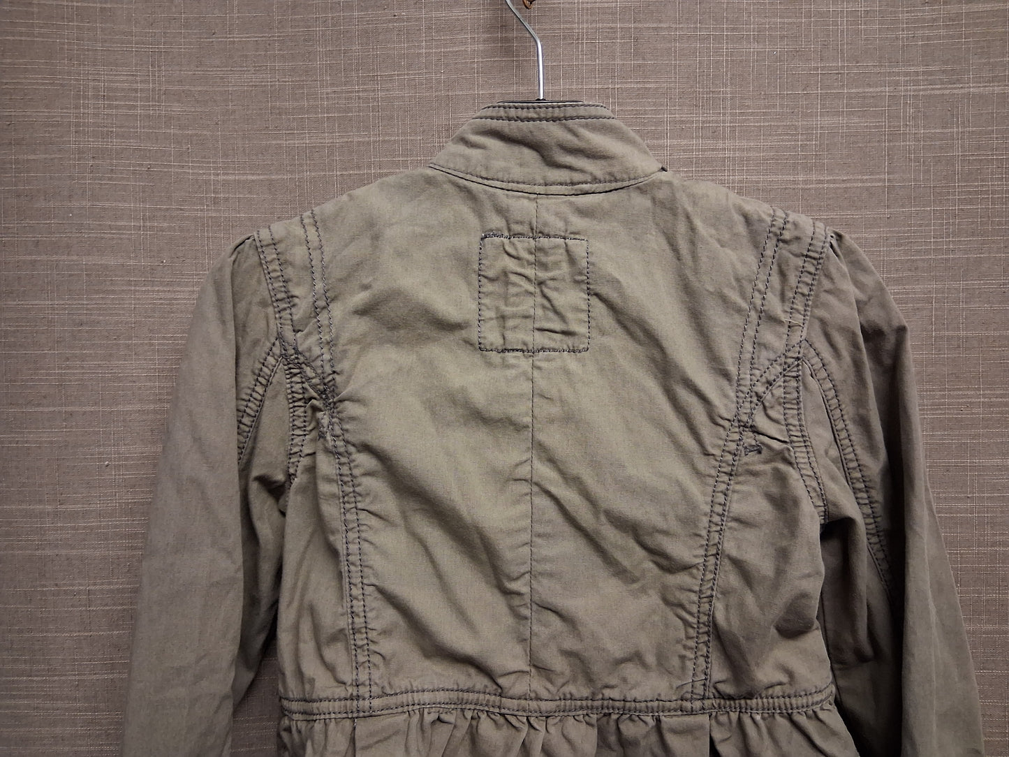Next Girls Military Style Jacket Khaki Green Age 7-8 Years Vintage
