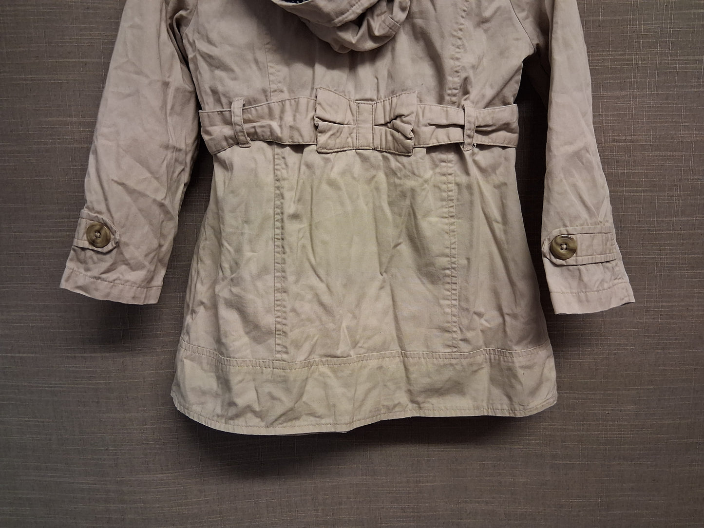 TU Beige Trench Coat Mac With Hood Age 5-6 Years