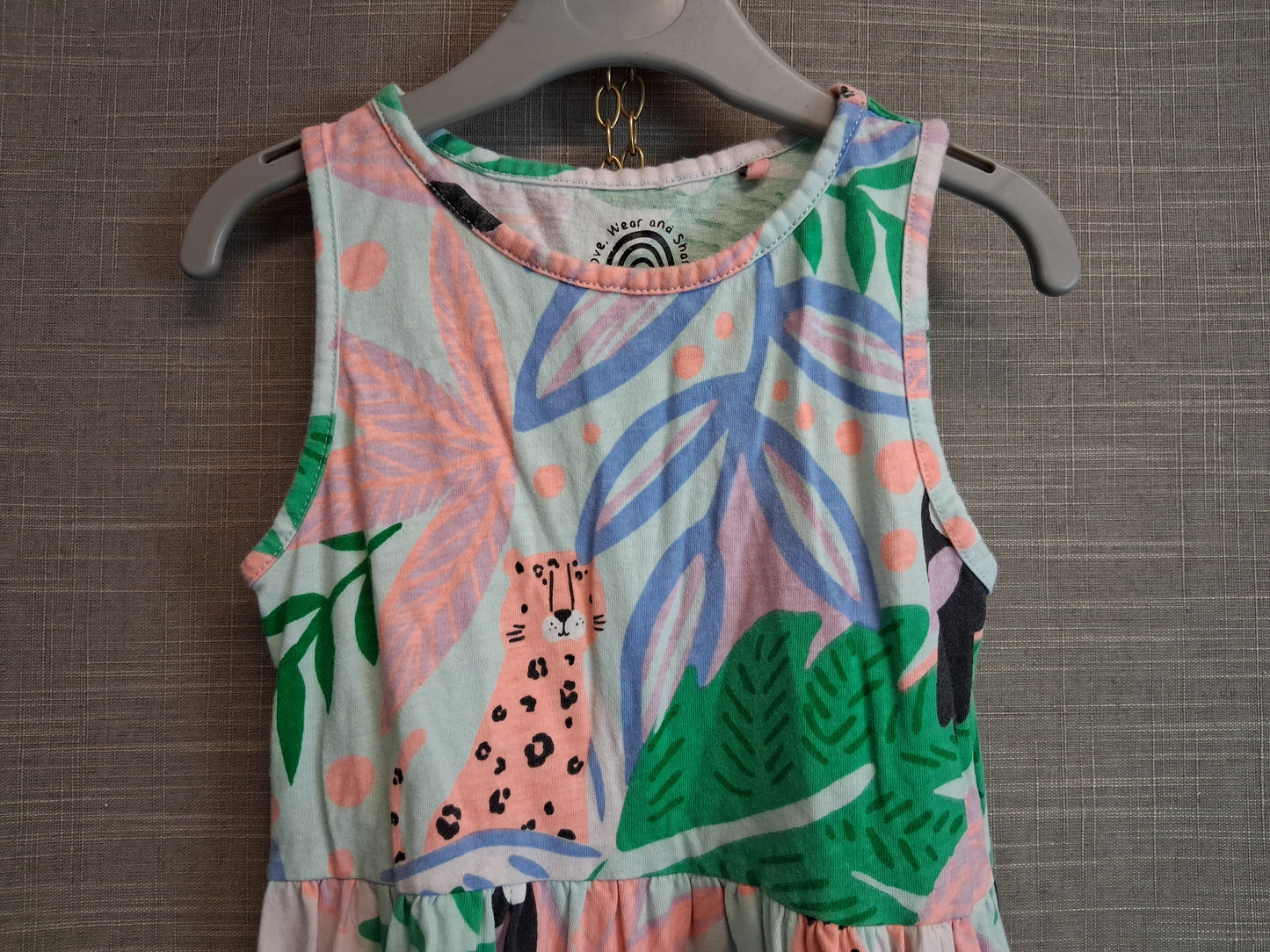 F&F Girls Multicolour Floral Sundress Sleeveless Age 5-6 Years