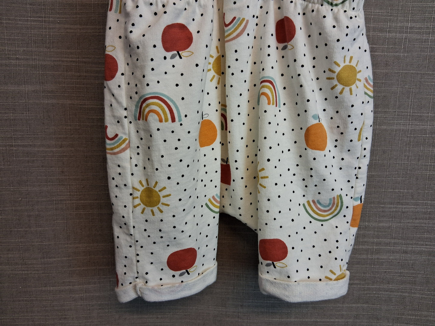 Next Girls Jersey Dungaree Shorts Romper Age 12-18 Months Cream