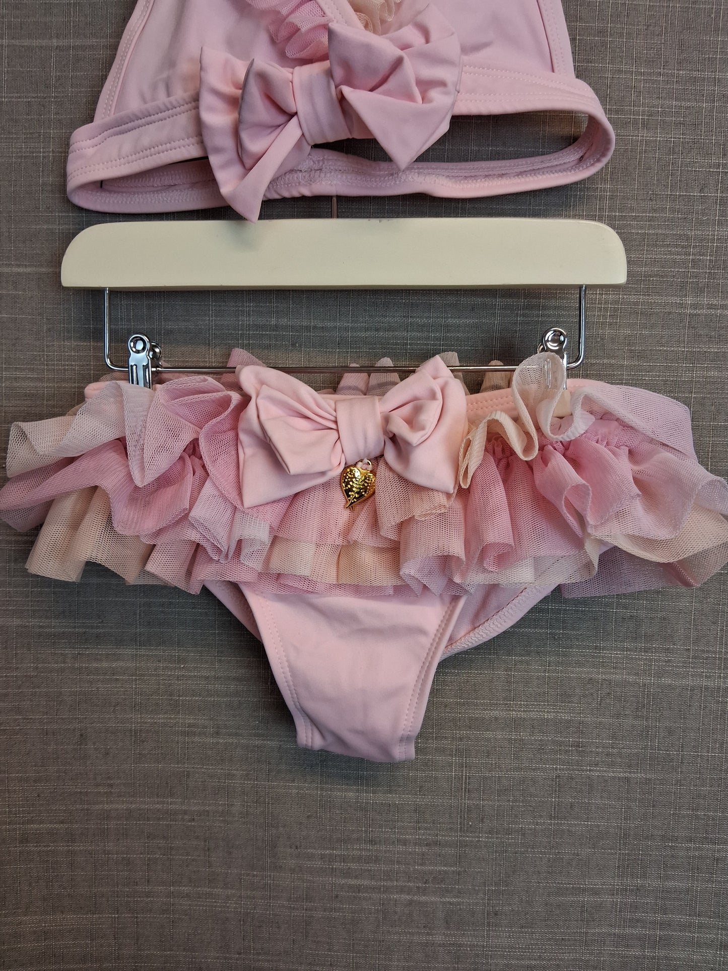 Angel Face Girls Bikini Set Pink Ruffle Age 5-6 Years