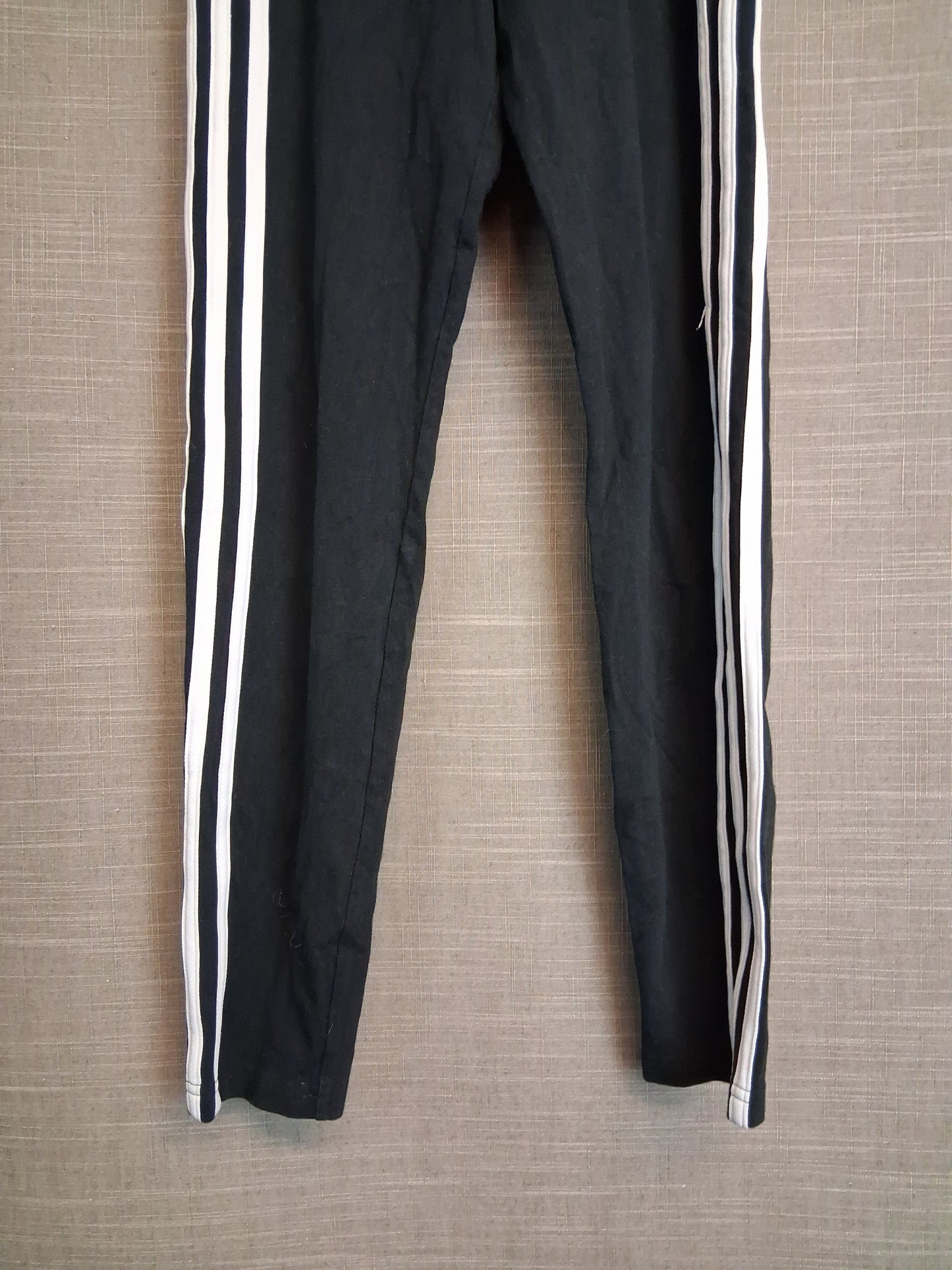 Adidas Girls Black 3 Stripe Leggings Age 13-14 Years