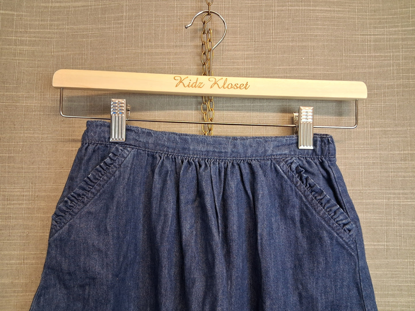 Next Girls Blue Denim Skirt Age 7-8 Years New