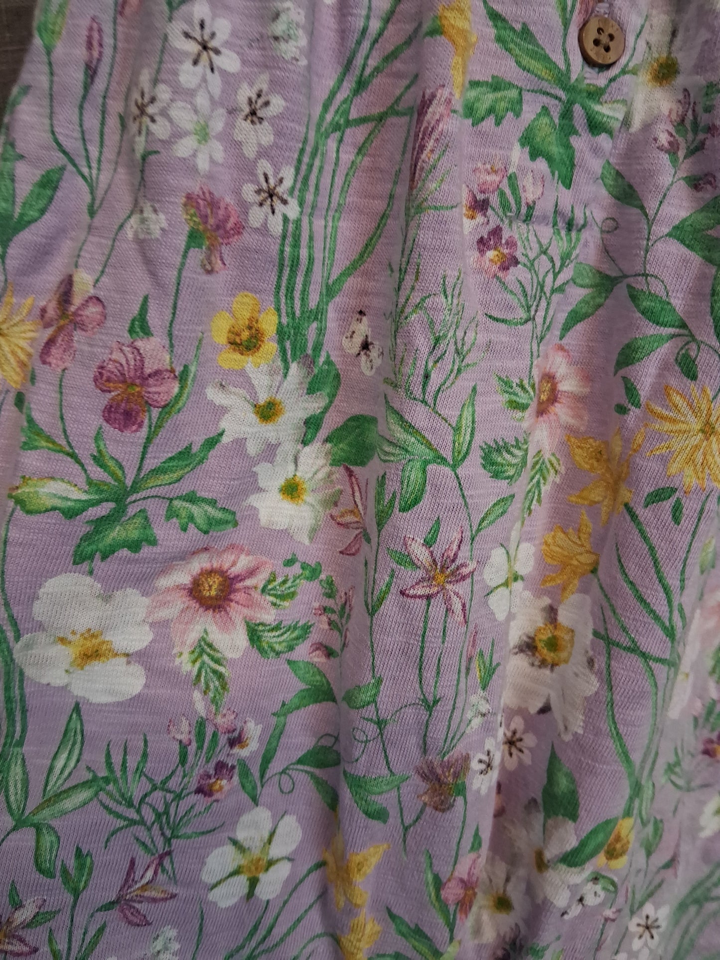 Next Girls Lilac Floral Jersey Sleeveless Romper Age 3-6 Months