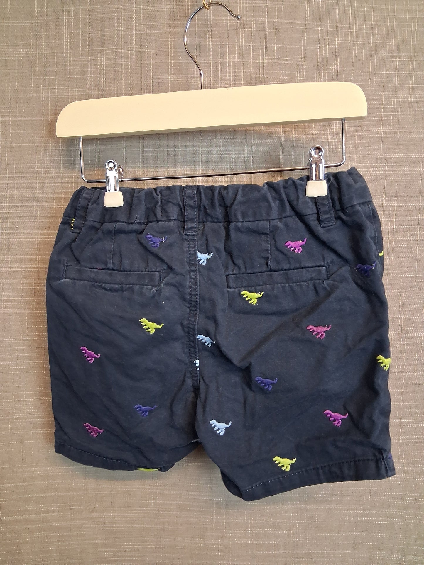 Next Boys Navy Embroidered Dinosaur Chino Shorts Age 12-18 Months