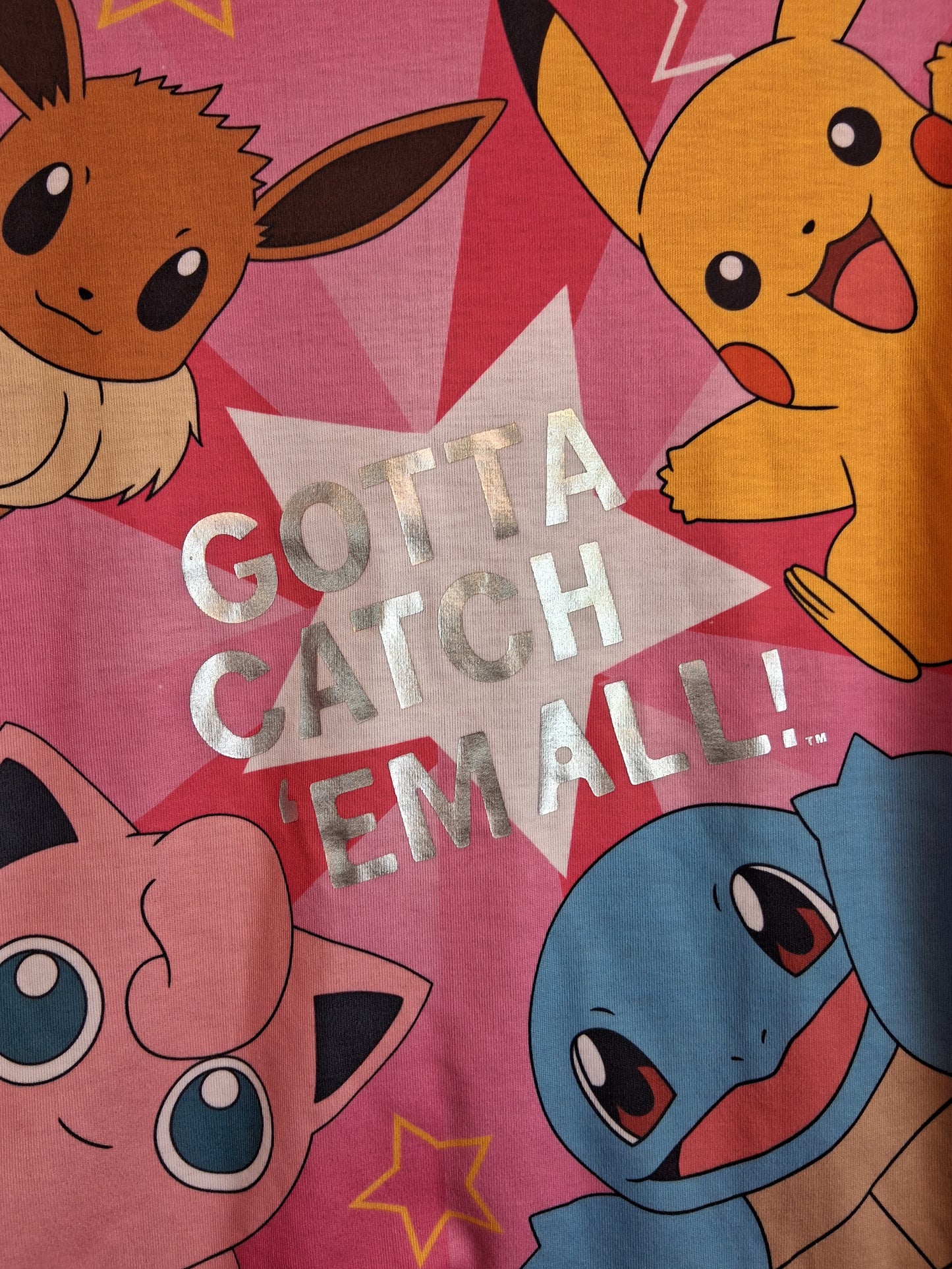 Pokemon Character World Girls T-Shirt Pink Age 8 Years