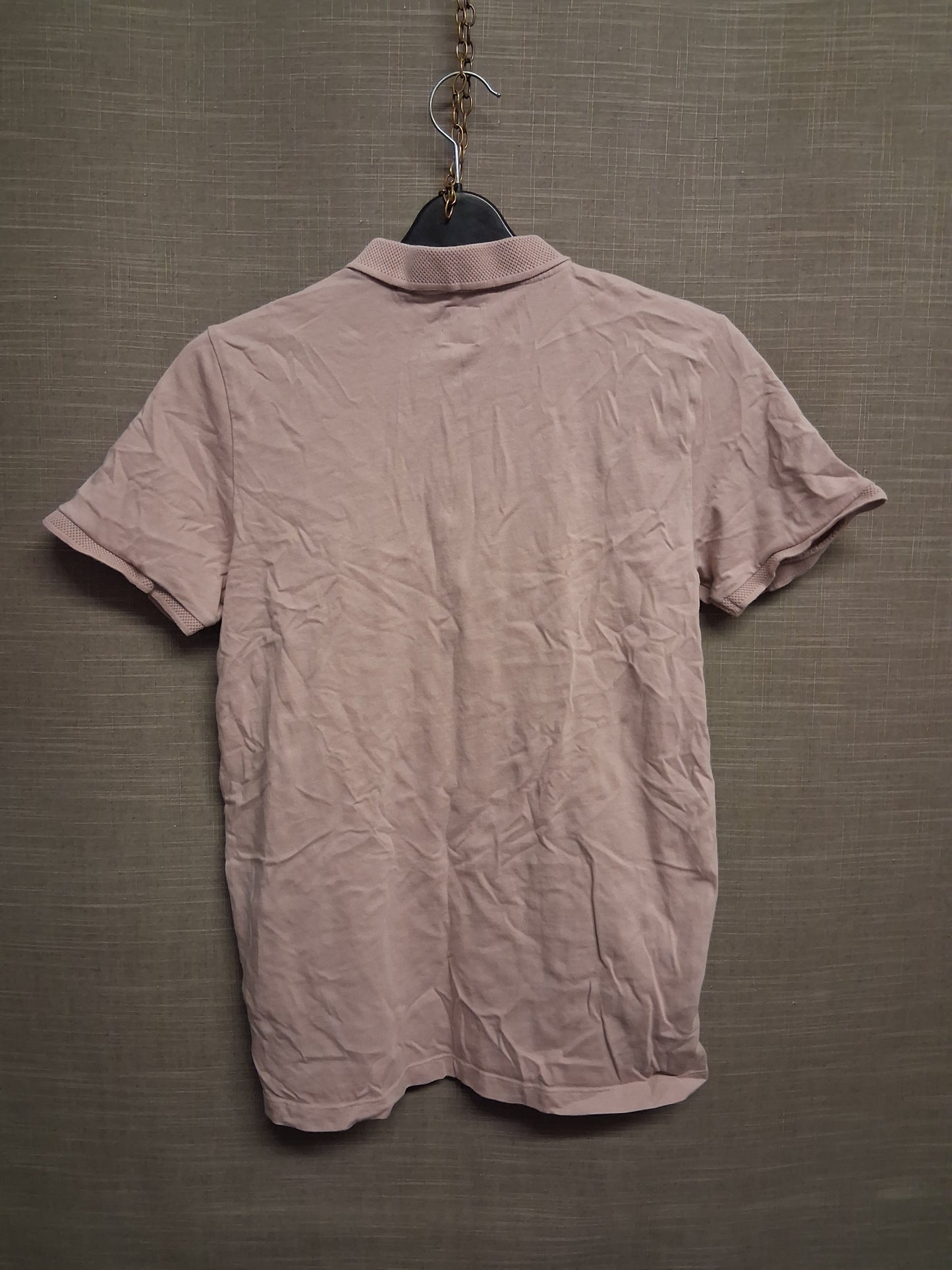 Next Boys Pink Blue 1/4 Zip Knitted Short Sleeve T-Shirt/Jumper Age 14 Years