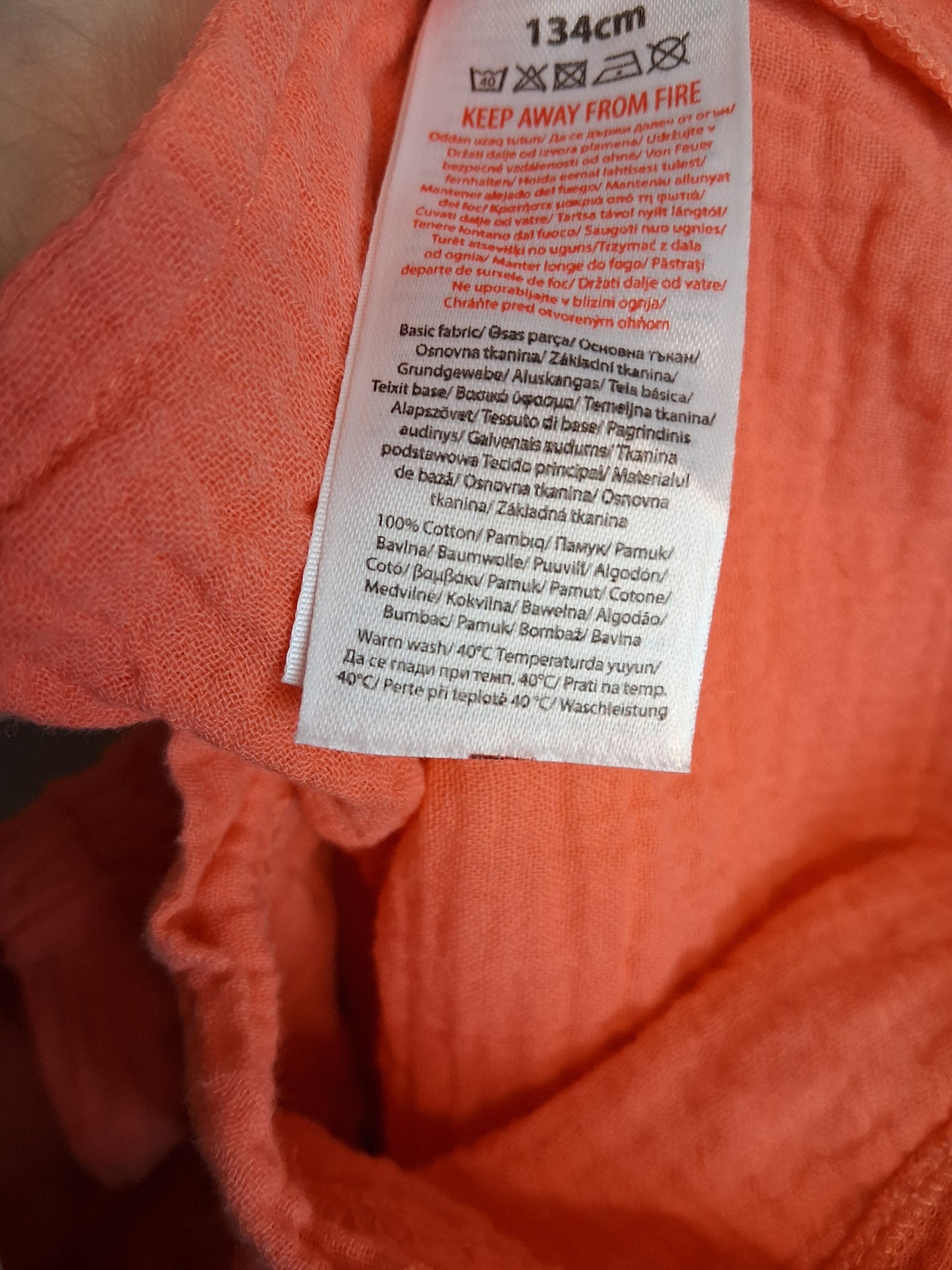 Little Kids Girls Playsuit Orange Age 8-9 Years