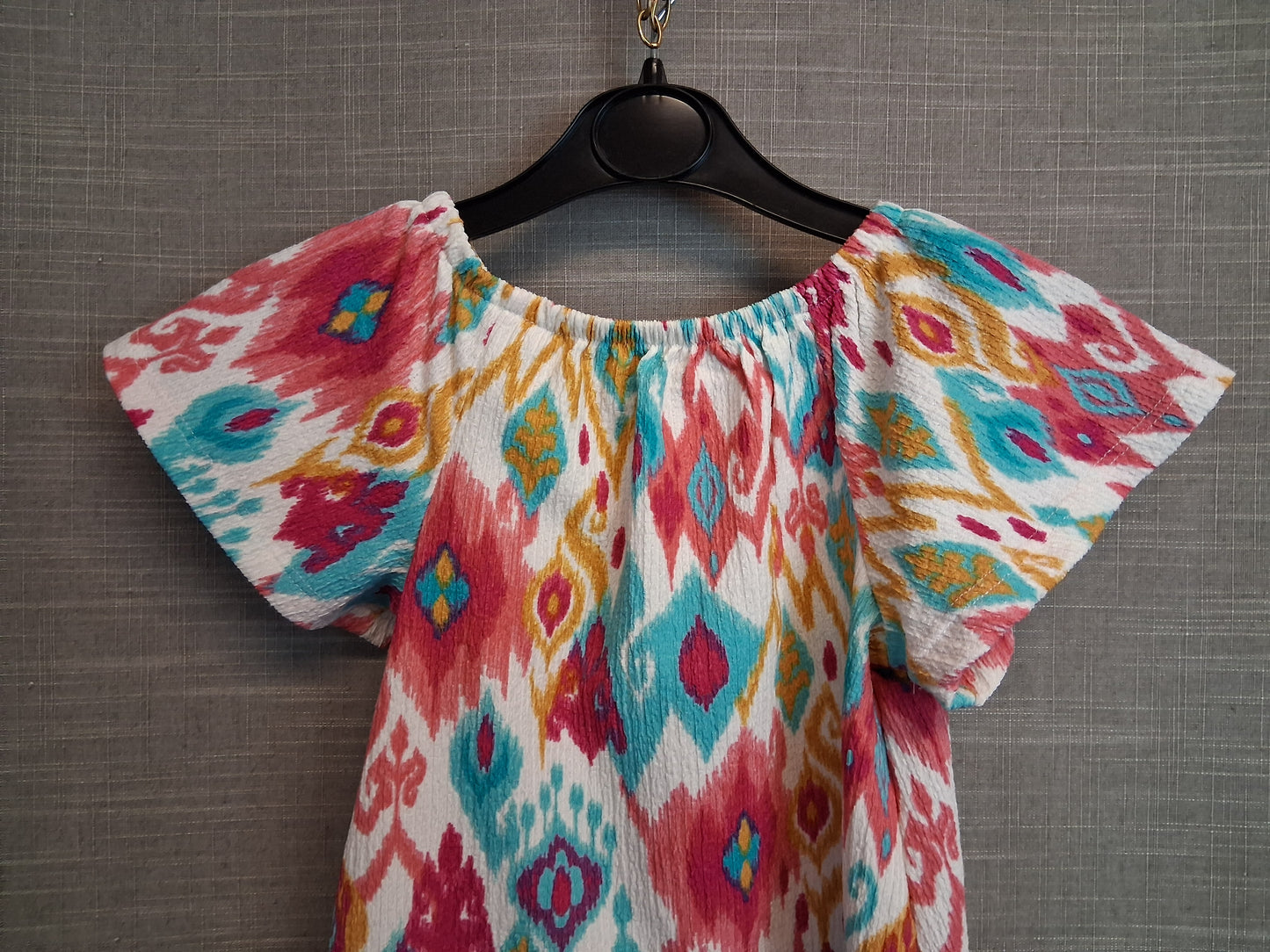 Matalan Girls Multicolour Tribal Print Short Sleeve Top Age 3-4 Years