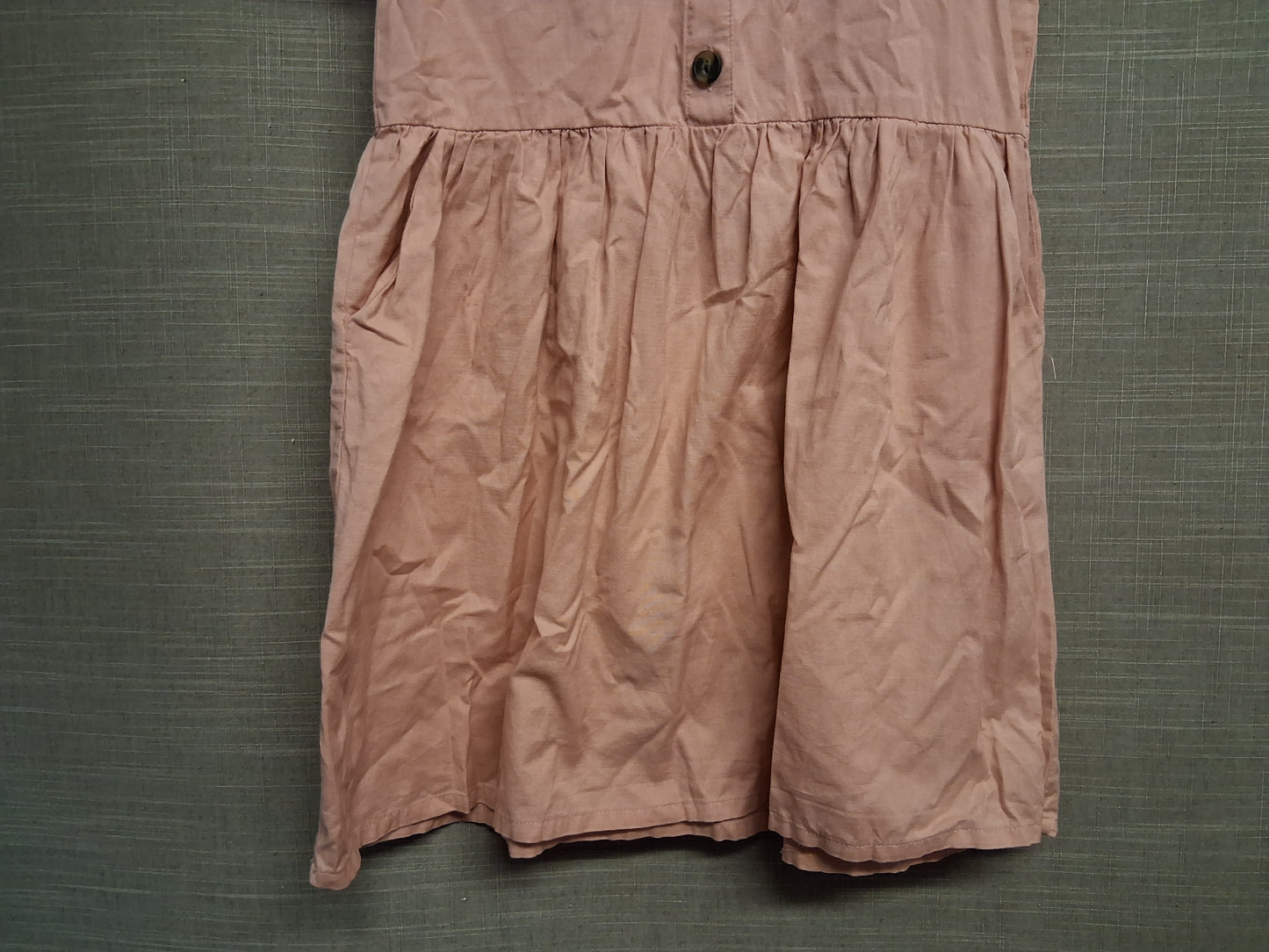 H&M Girls Pink Shirt Dress Short Sleeve Age 7-8 Years