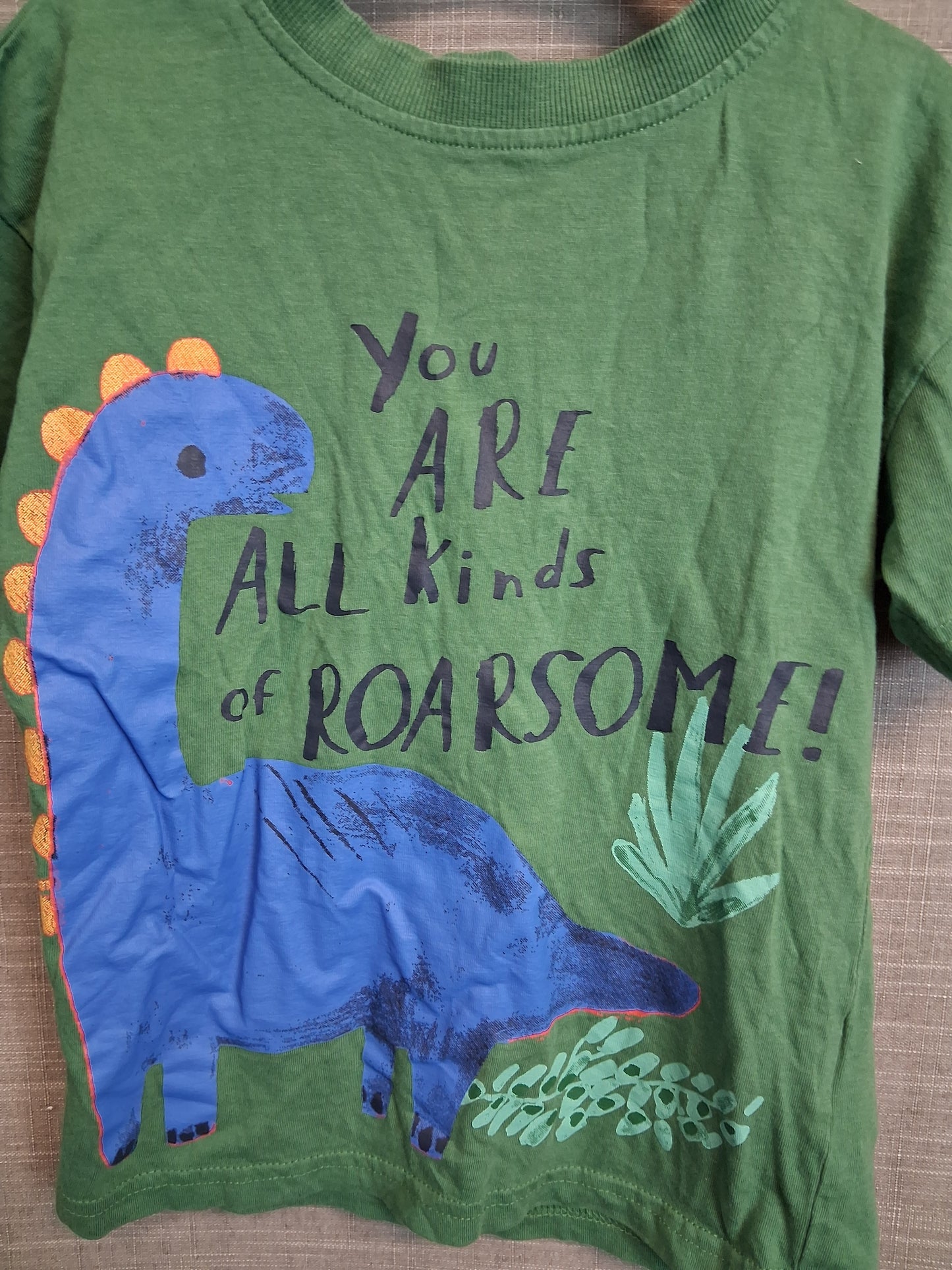 George Boys Green Dinosaur Theme T-Shirt Short Sleeve Age 4-5 Years