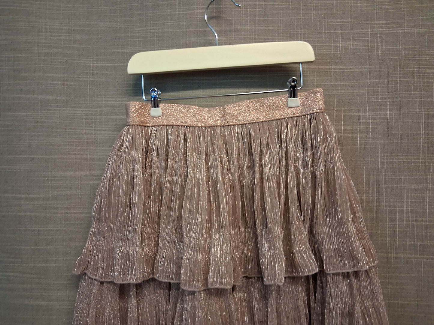 Next Girls Tiered RaRa Skirt Blush Pink Glittery Age 10 Years