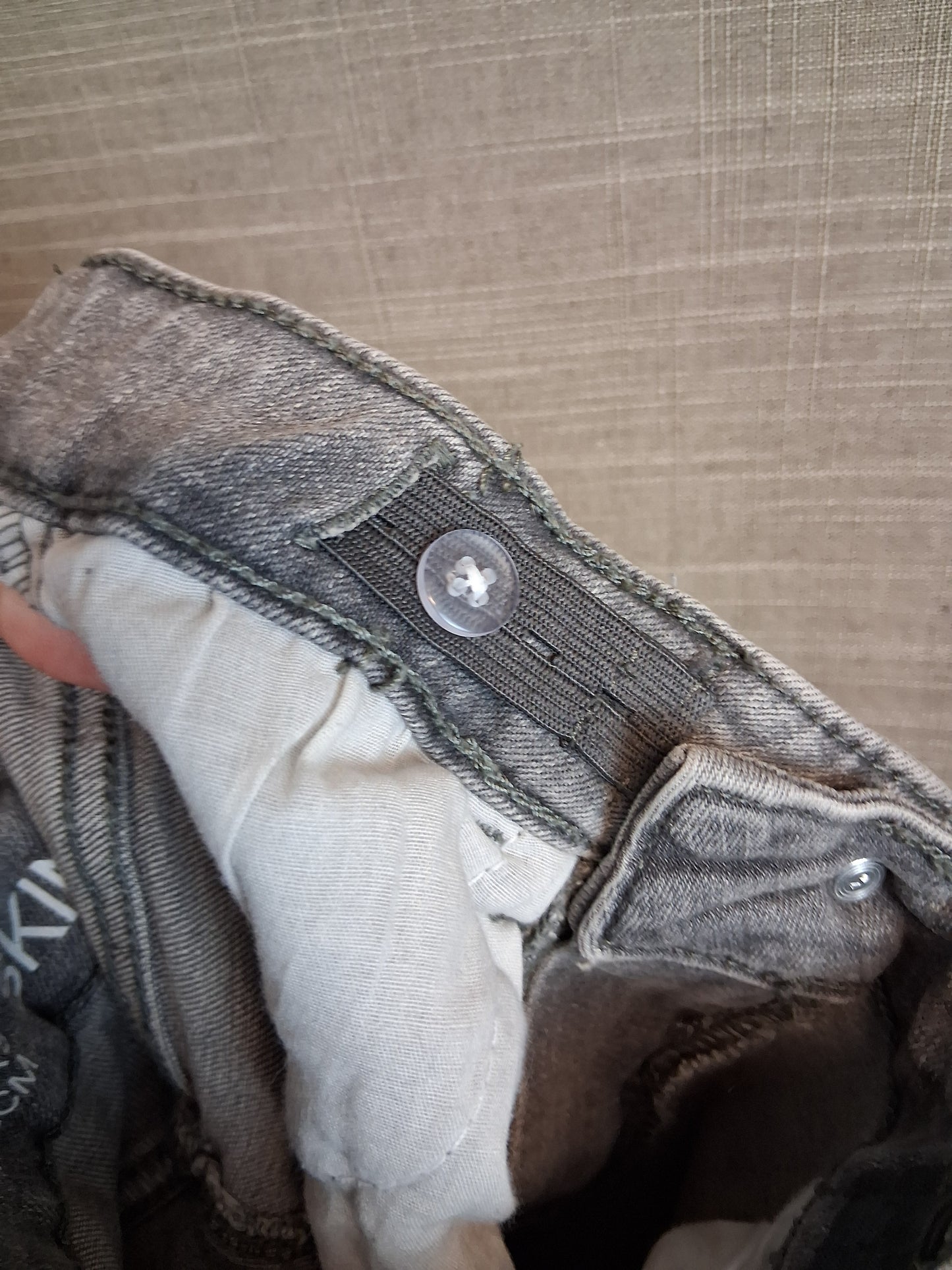 Primark Boys Grey Skinny Denim Jeans Age 6-7 Years