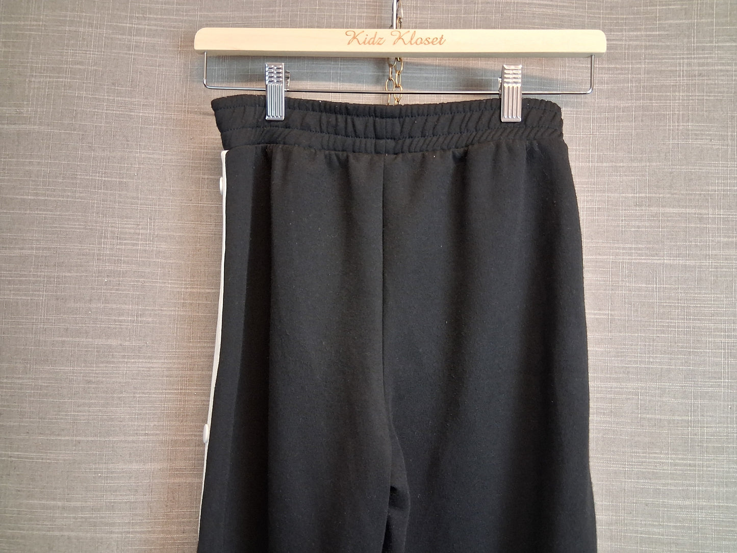 River Island Girls Black Joggers Faux Popper Sides Age 11-12 Years