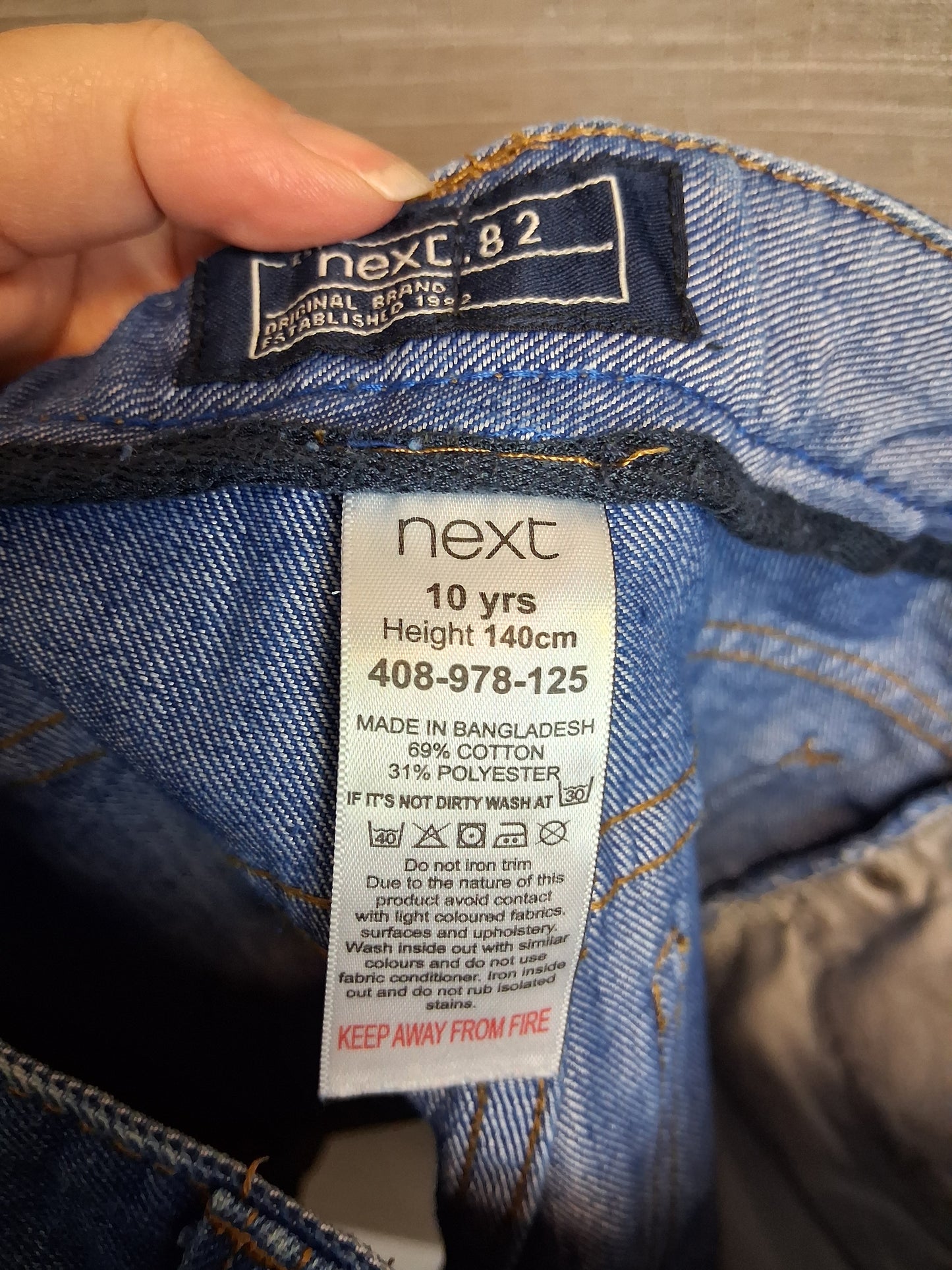 Next Denim Shorts Jorts Blue Age 10 Years