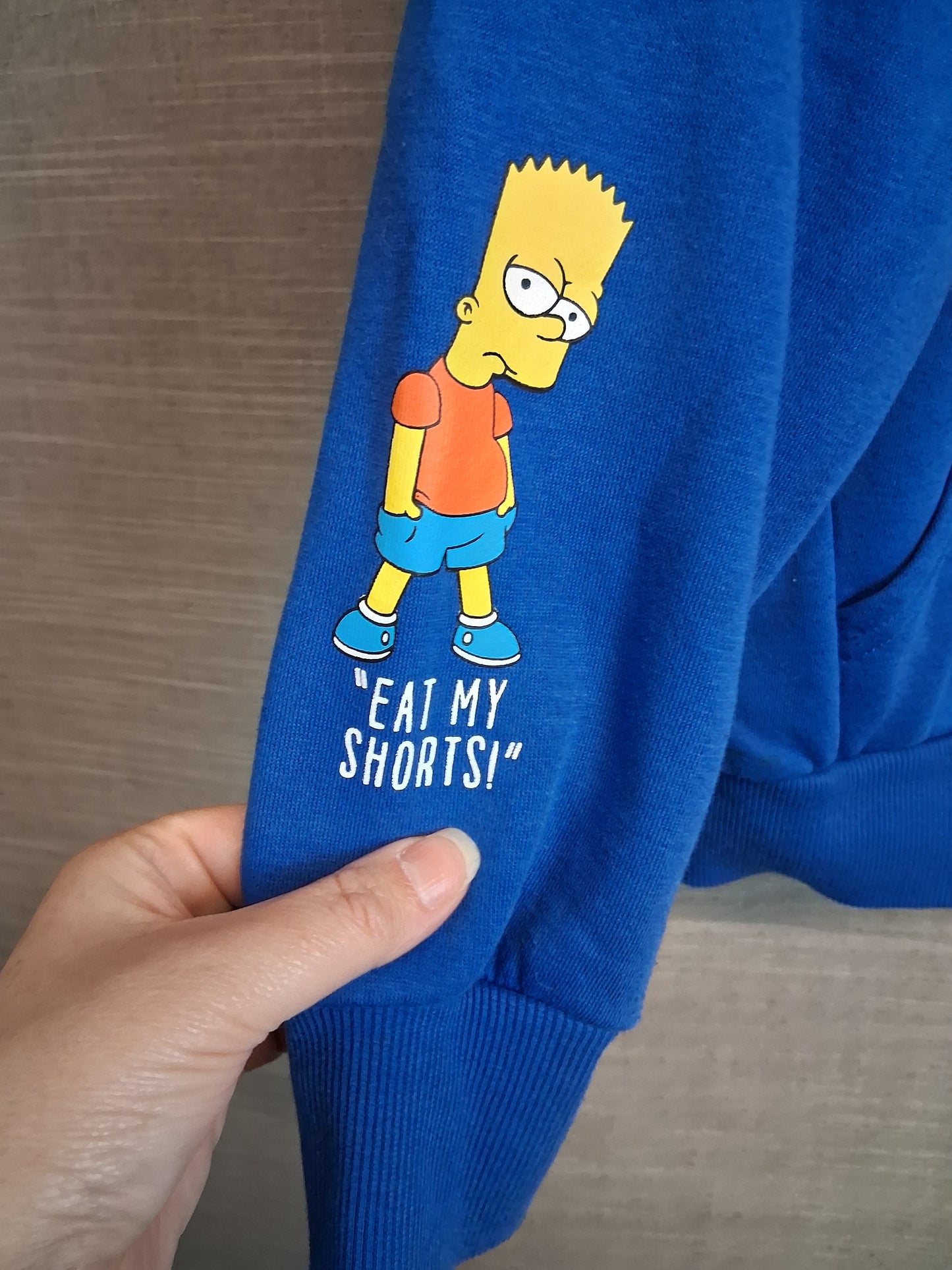The Simpsons Primark Blue Hoodie Age 8-9 Years