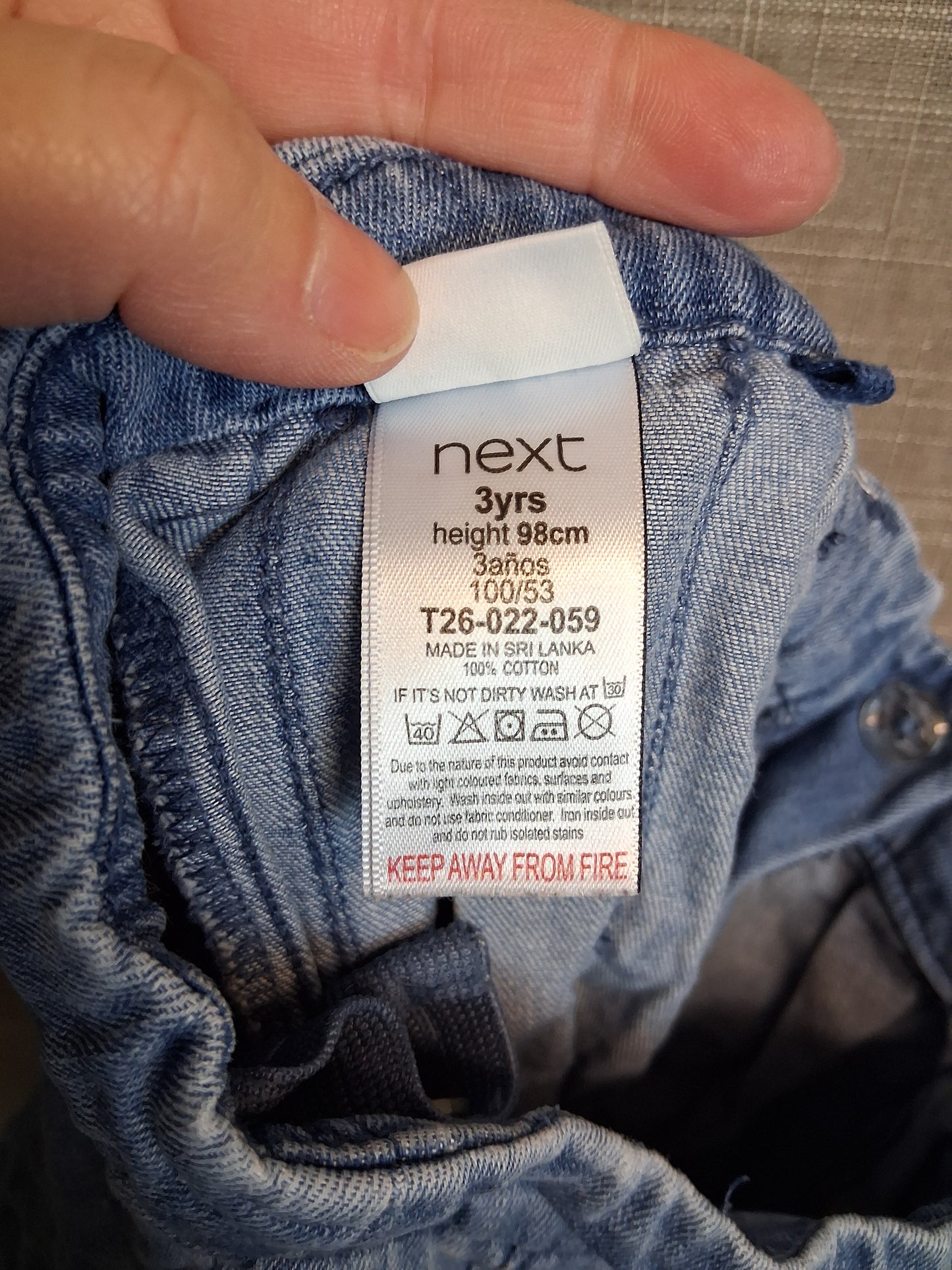 Next Girl A Line Denim Skirt Side Zip Age 3 Years