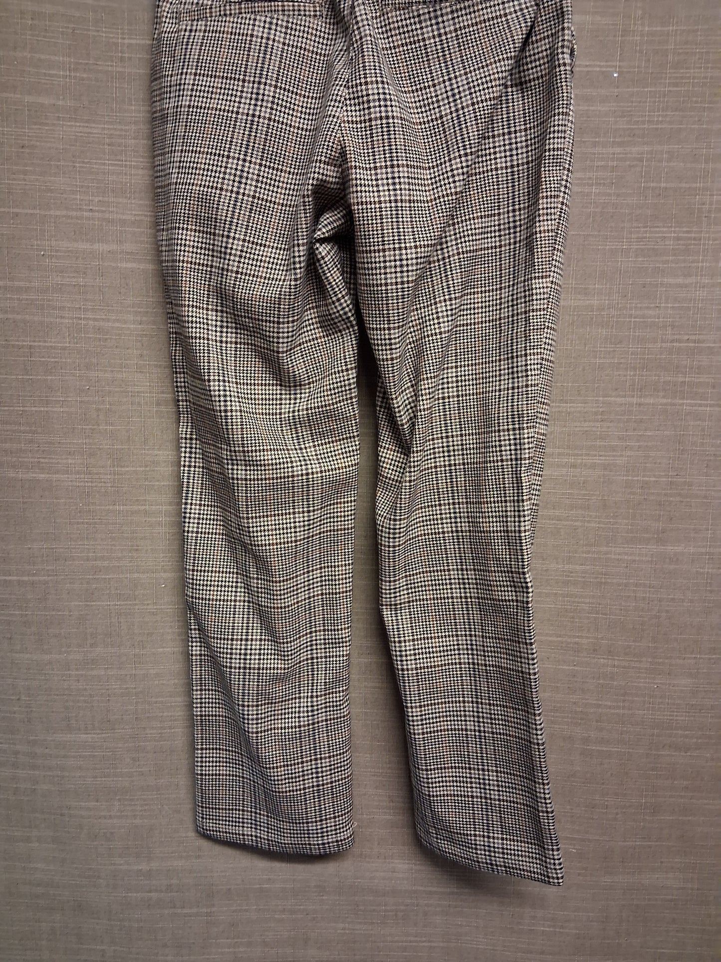 Next Girls Brown Checked Elastic Waist Trousers Age 9 Years