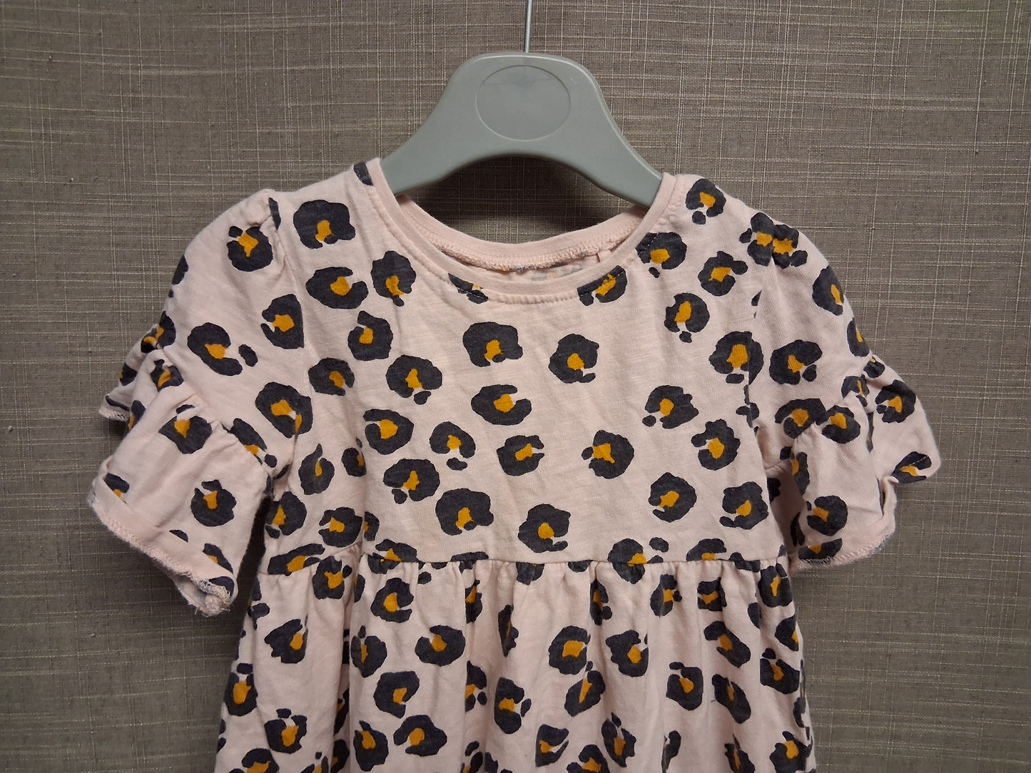 Next Girls Peplum Animal Print Short Sleeve T-Shirt Age 18-24 Months