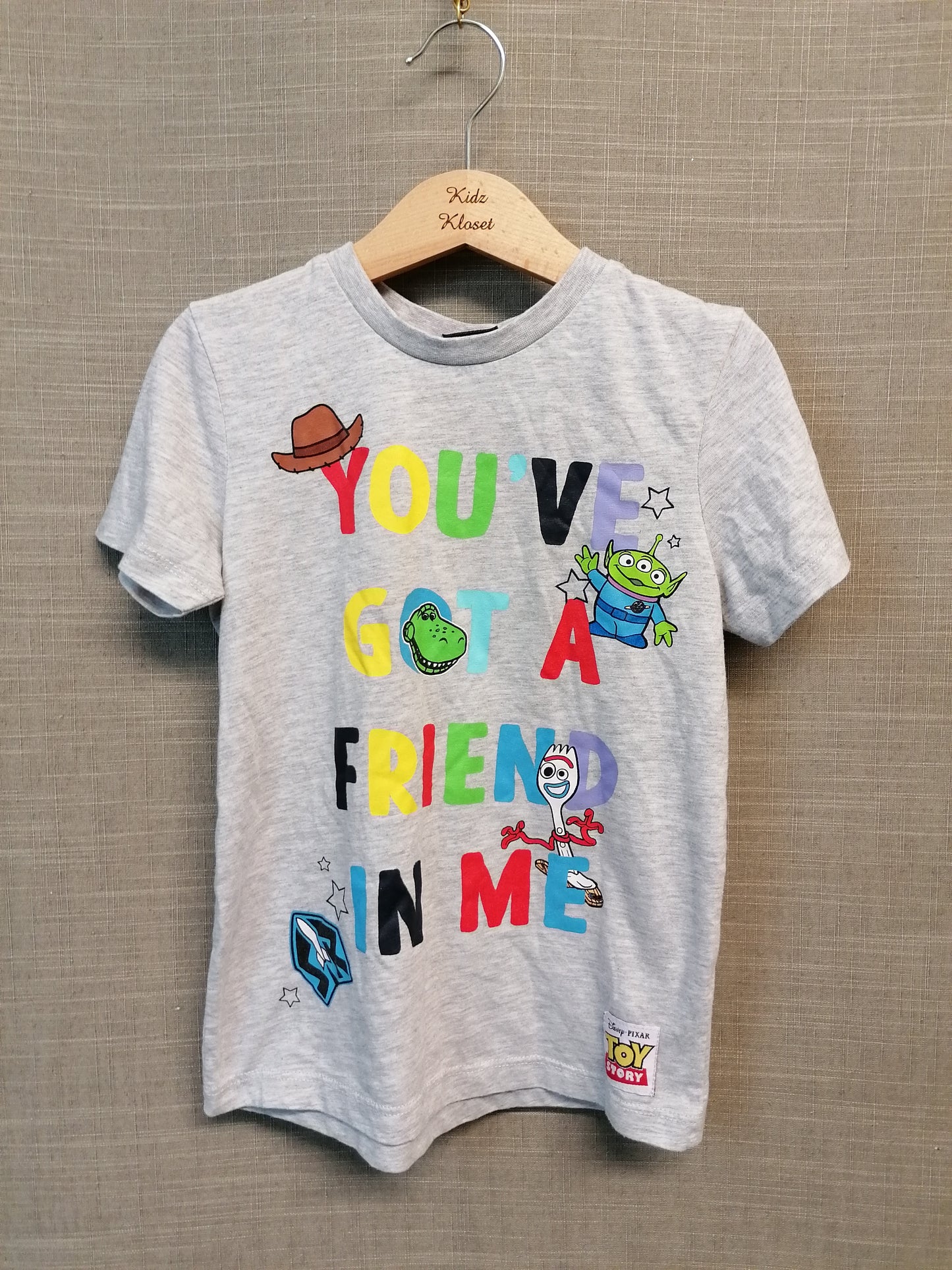 George Disney Toy Story T-Shirt Grey Age 4-5 Years