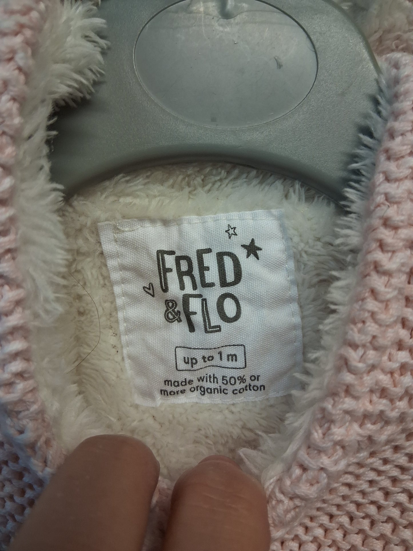 F&F Pink Hooded Cardigan Jacket Knitted Age Up to 1 Month