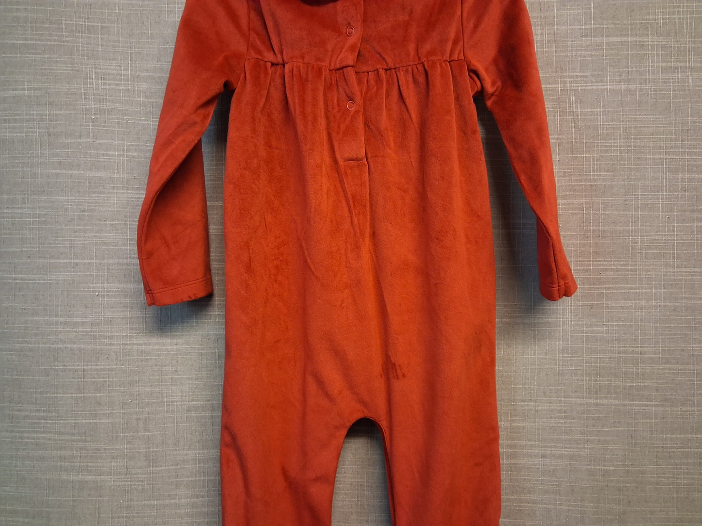 Billie Faiers George Velour Sleepsuit Red Age 18-24 Months New