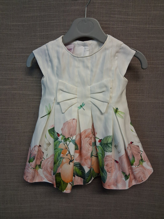 Ted Baker A Line Floral Dress Short Sleeve Age 0-3 Months