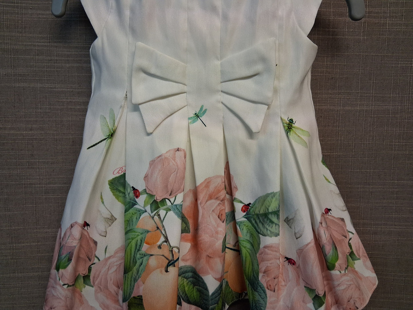 Ted Baker A Line Floral Dress Short Sleeve Age 0-3 Months
