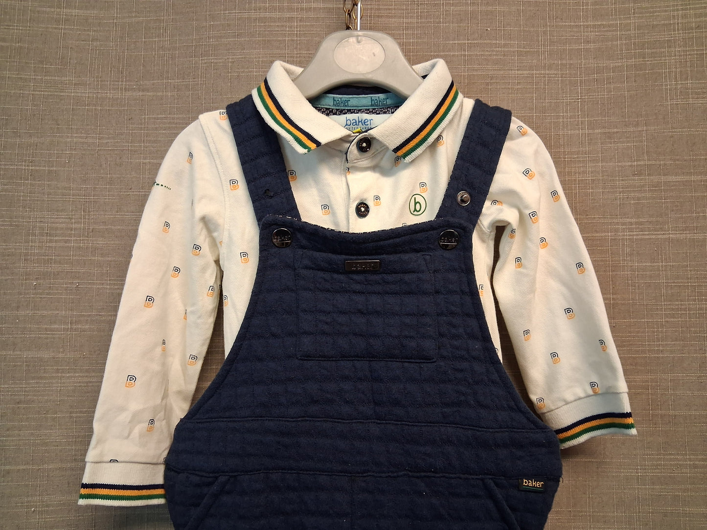 Ted Baker 2 Piece Dungaree Set Multicolour Age 12-18 Months