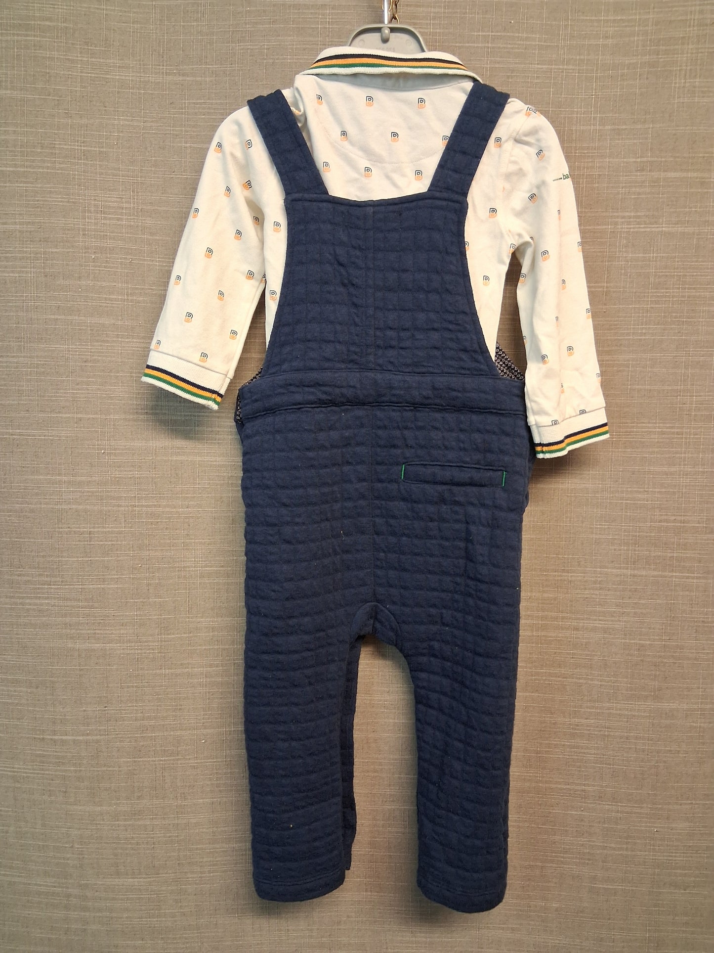 Ted Baker 2 Piece Dungaree Set Multicolour Age 12-18 Months