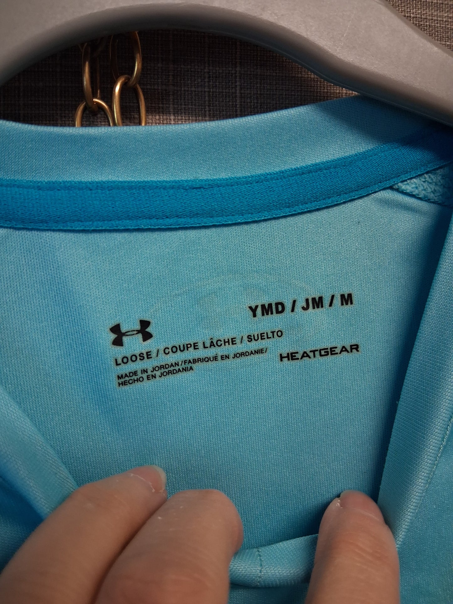 Under Armour Girls Blue Long Sleeve Split Back Age 10 years