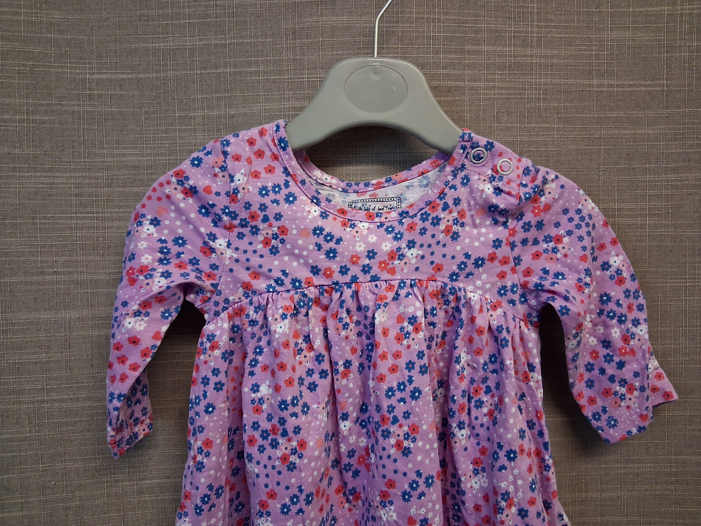 Blue Zoo Purple Floral Jersey Dress Age 0-3 Months