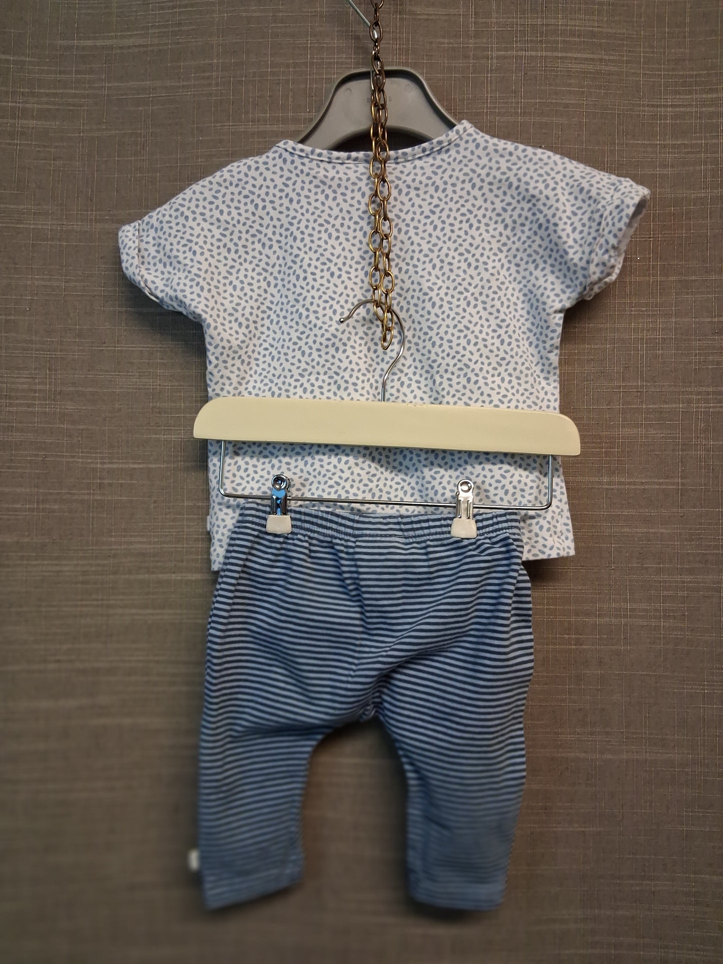 Next Girls Blue 2 Piece Outfit Set Age 0-3 Months