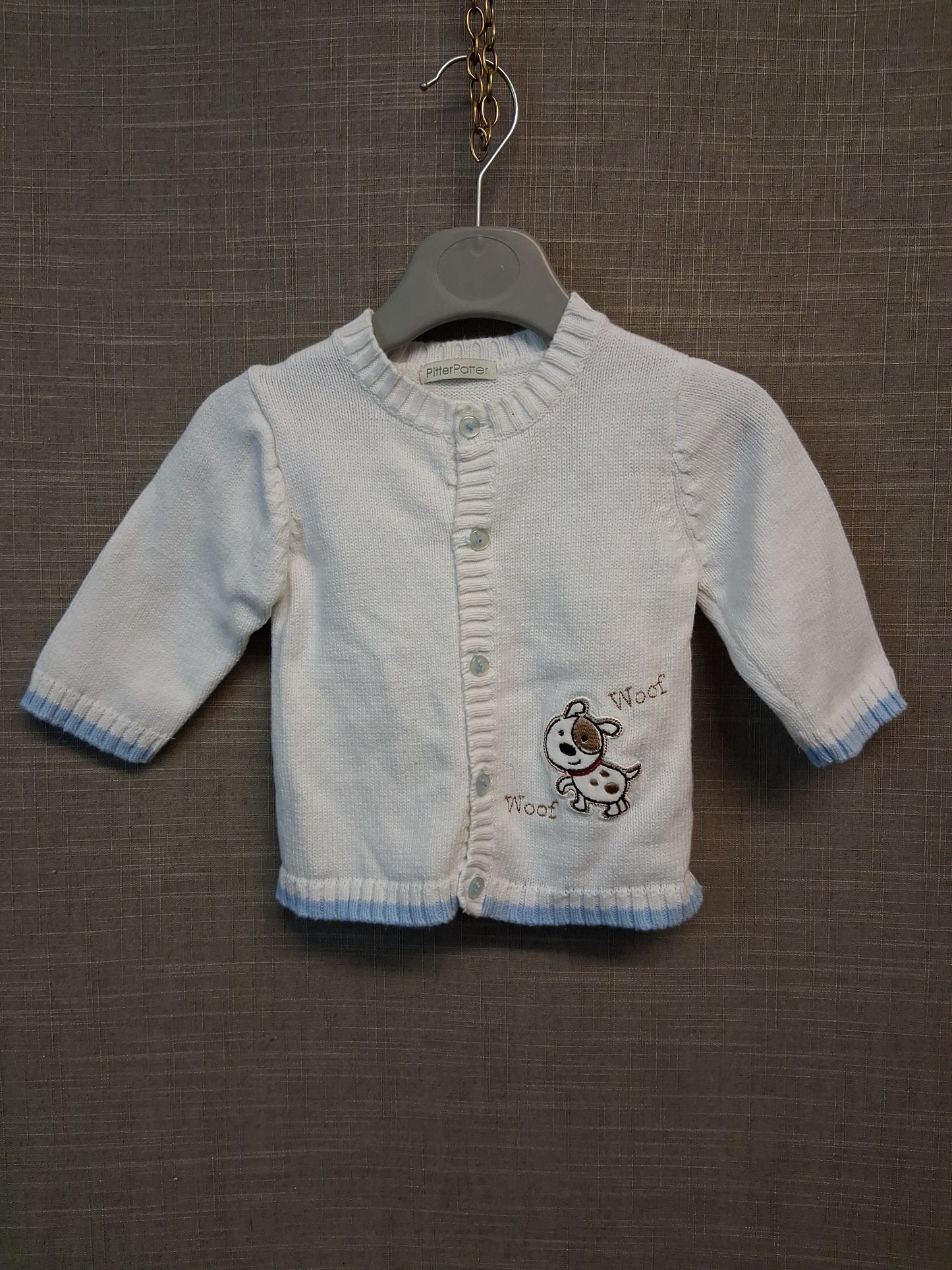 Pitter Patter Boys Knitted Cardigan Age 0-3 Months