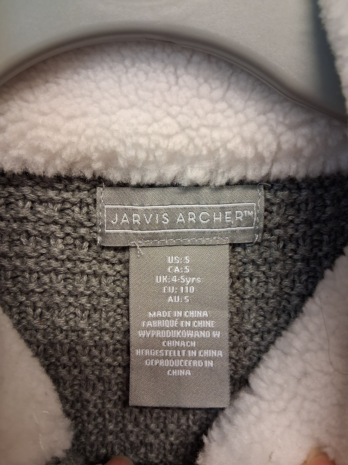 Jarvis Archer Grey Chunky Knit Jumper Age 4-5 Years