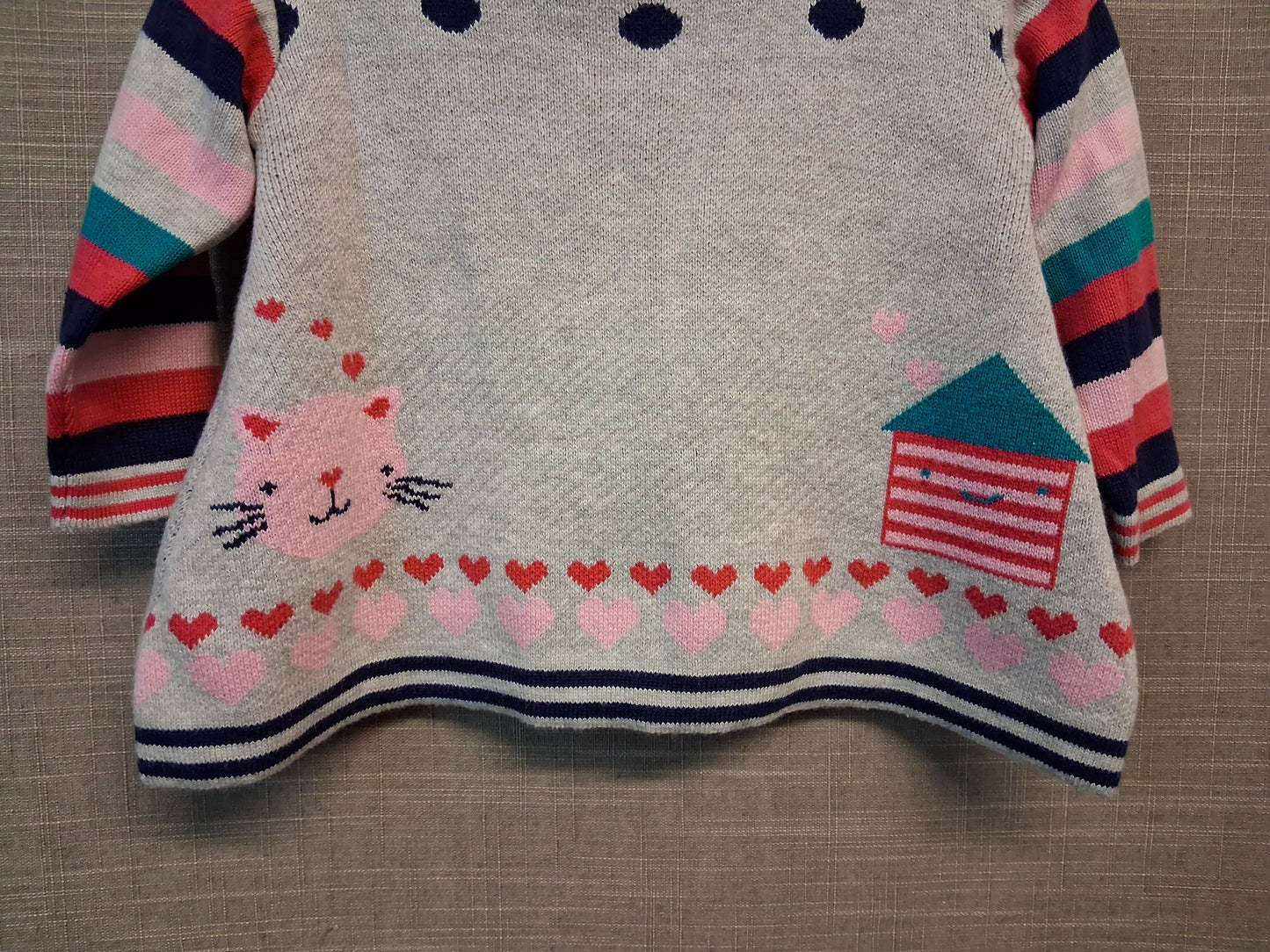 Lily & Jack Jumper Dress Age 0-3 Months Grey Knitted